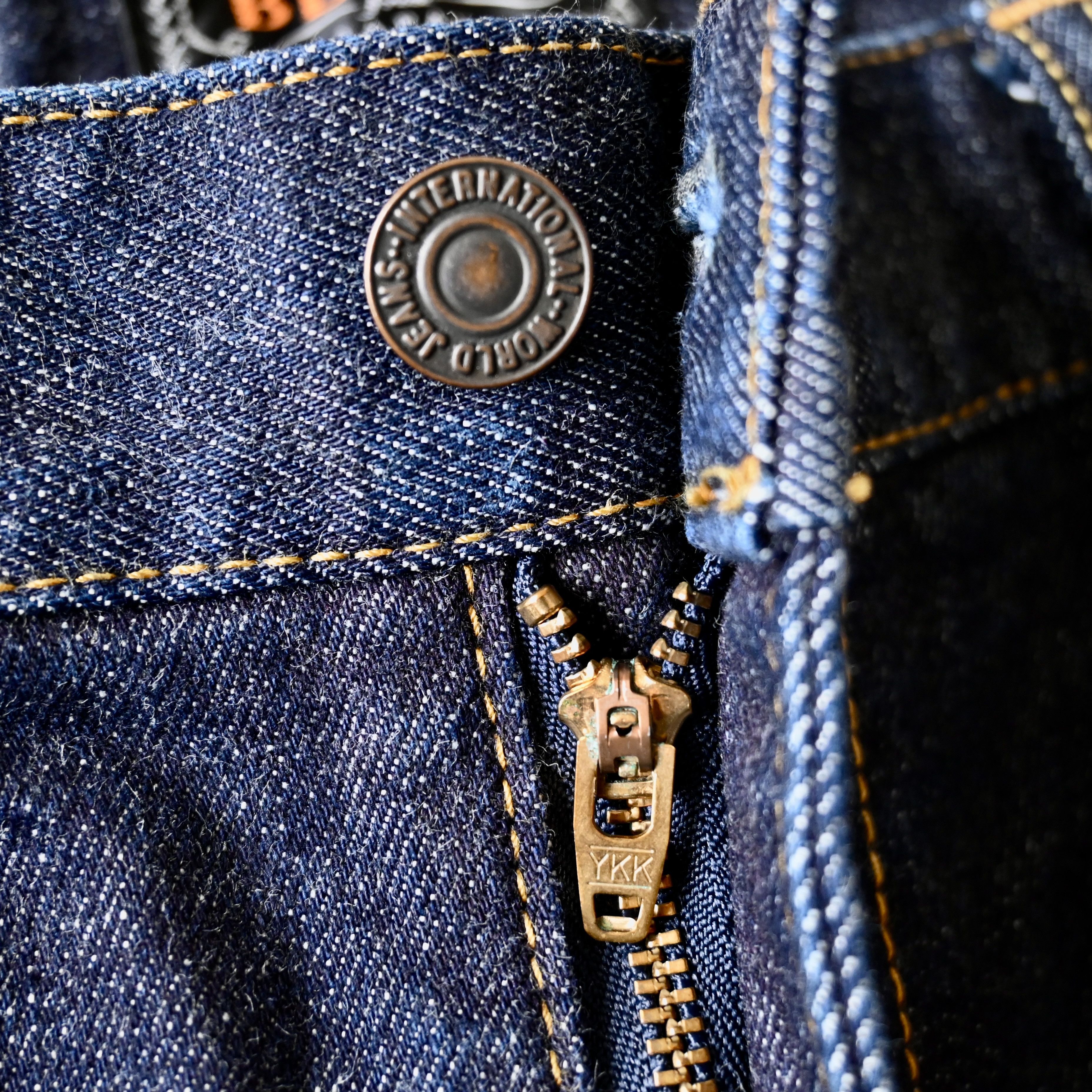 Beams Plus BEAMS Plus tapered straight leg stretch indigo denim jeans Size US 35 - 9 Thumbnail