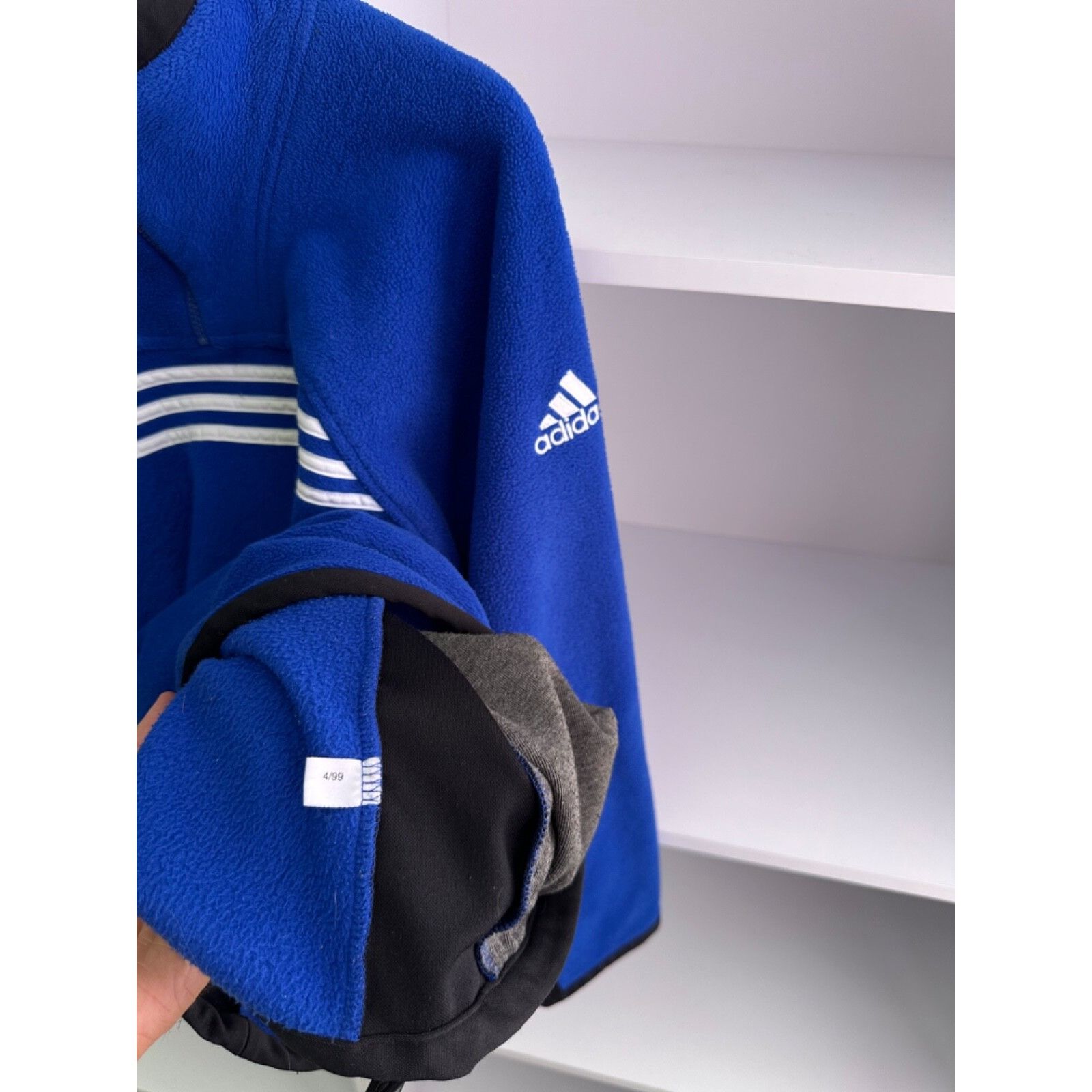 Adidas VTG Adidas Navy 99s Fleece 1/4 Zip Sweatshirt Size US XL / EU 56 / 4 - 6 Thumbnail