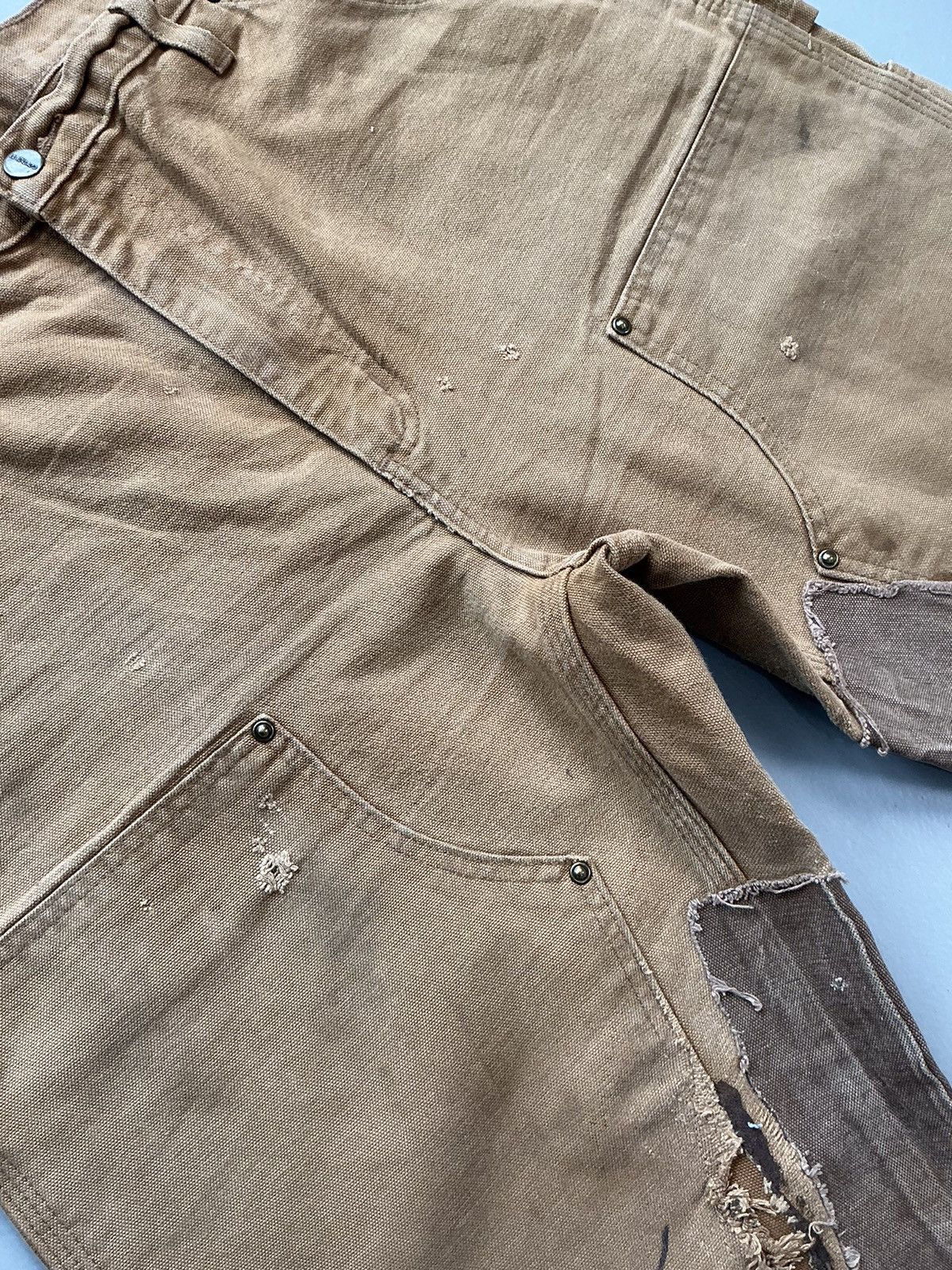 Carhartt Vintage Carhartt B136 BRN double knee rework workwear denim Size US 34 / EU 50 - 6 Thumbnail
