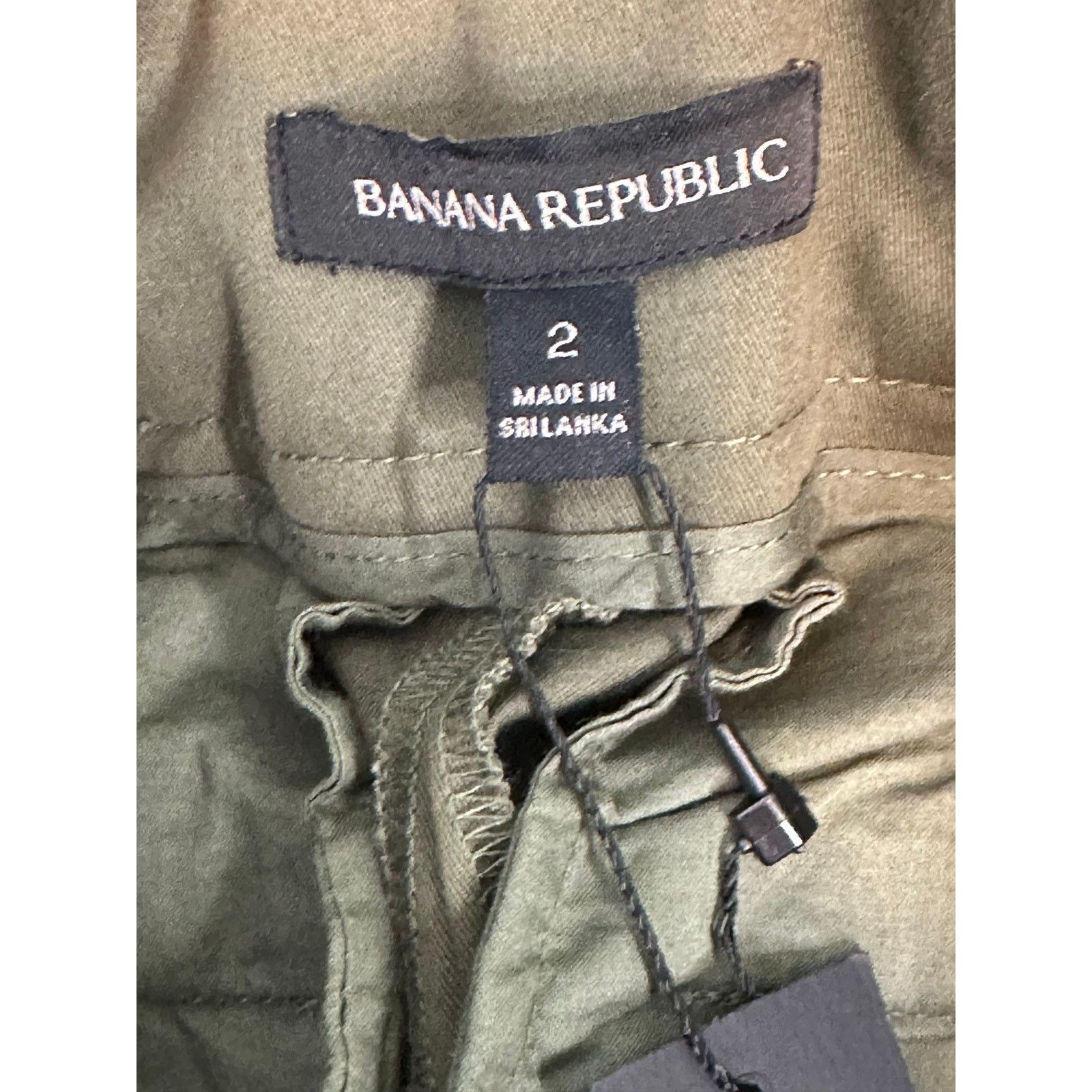 Express Banana Republic green pleated high waist ankle pants size 2 Size 26" / US 2 / IT 38 - 3 Thumbnail