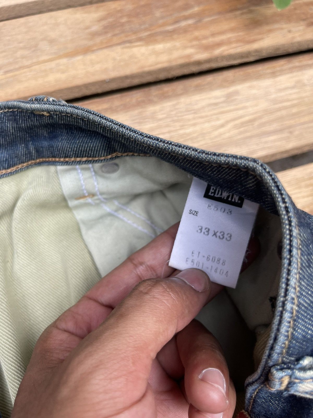 Edwin × Vintage Vintage Edwin 503 Flex Straight Cut Jeans Size US 33 - 9 Thumbnail