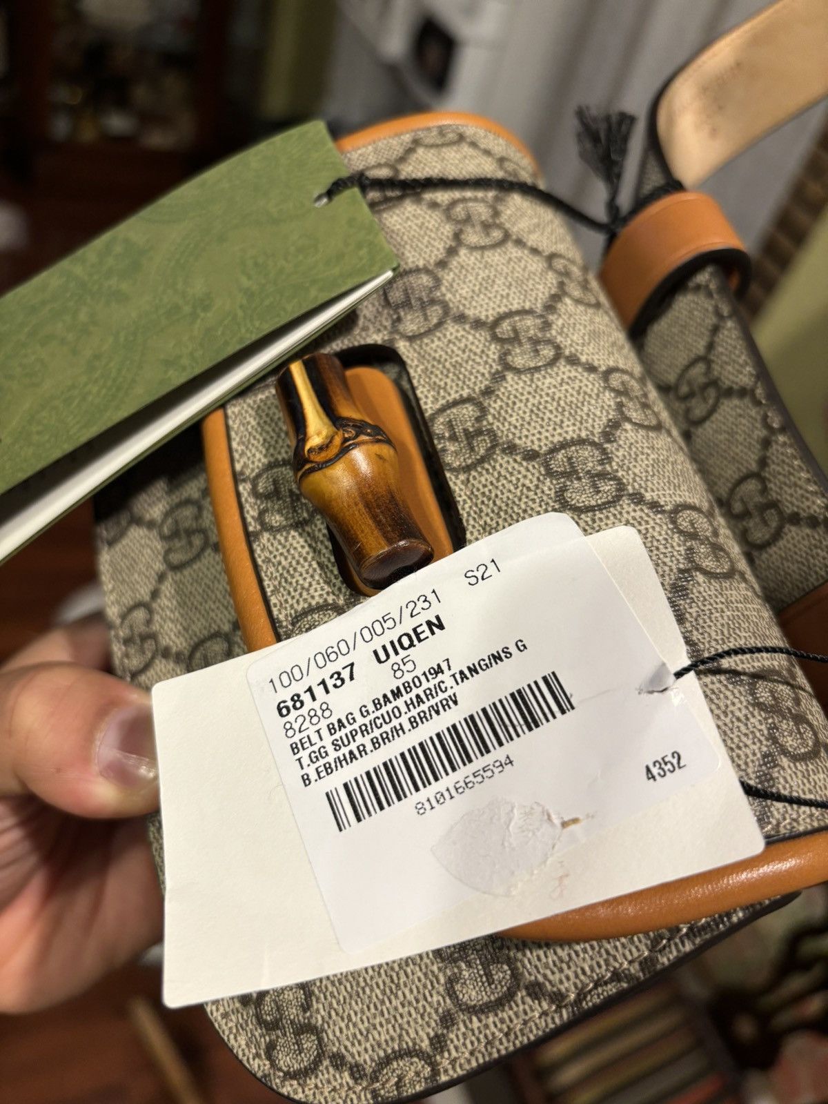 Gucci Gucci bamboo 1947 mini belt bag beige. Size ONE SIZE - 6 Thumbnail