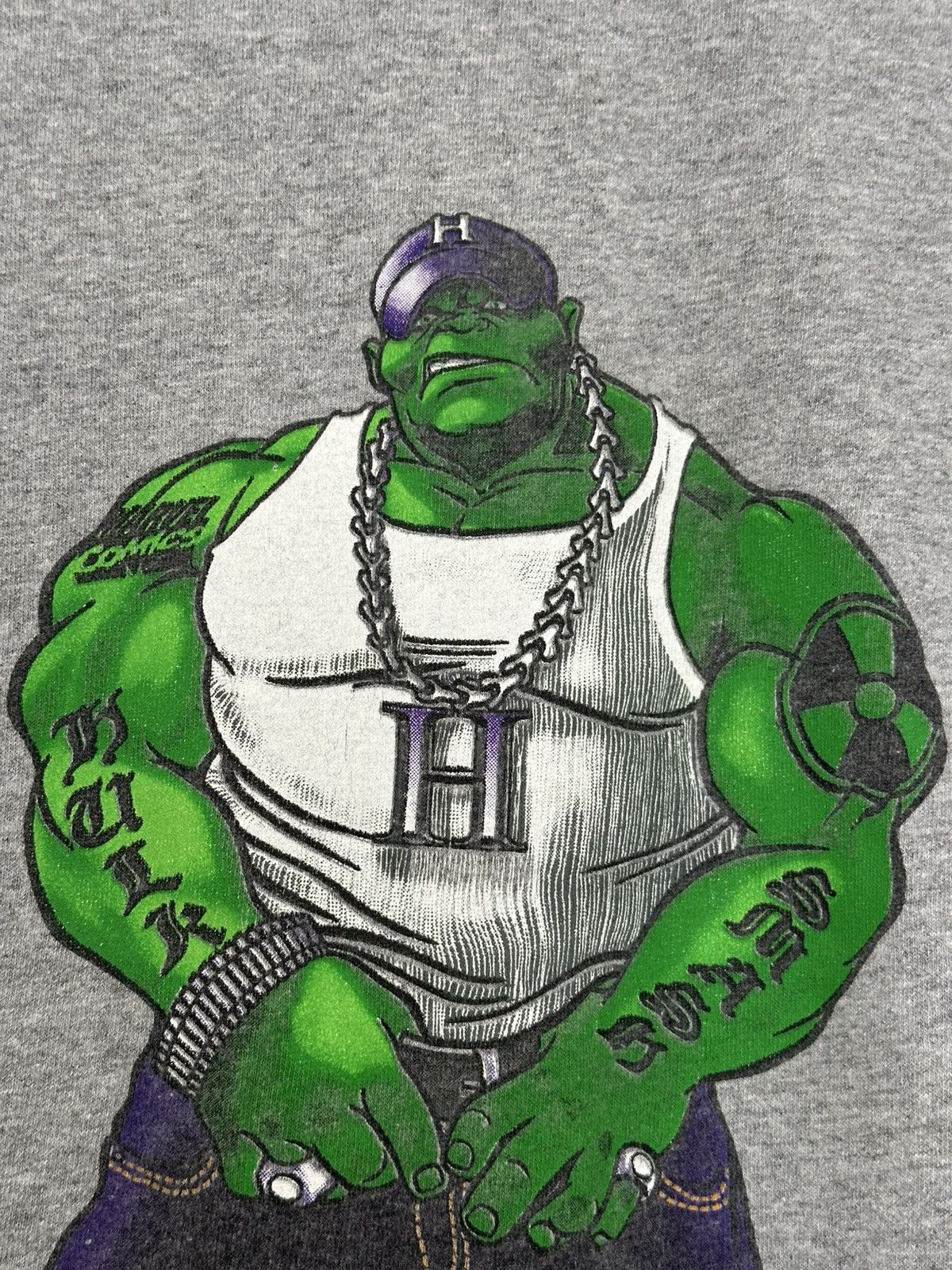 Marvel Comics Vintage 2001 Marvel Hulk Hip Hop Hood Hulk Timbs Large Y2K Size US L / EU 52-54 / 3 - 3 Thumbnail