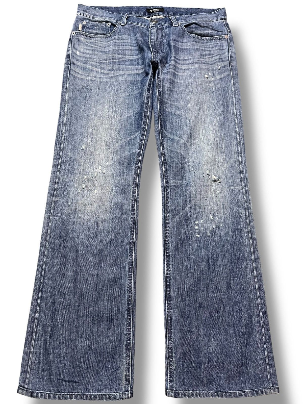 Burberry Vintage Burberry Black Label Flare Grunge Denim Size US 32 / EU 48 - 1 Thumbnail
