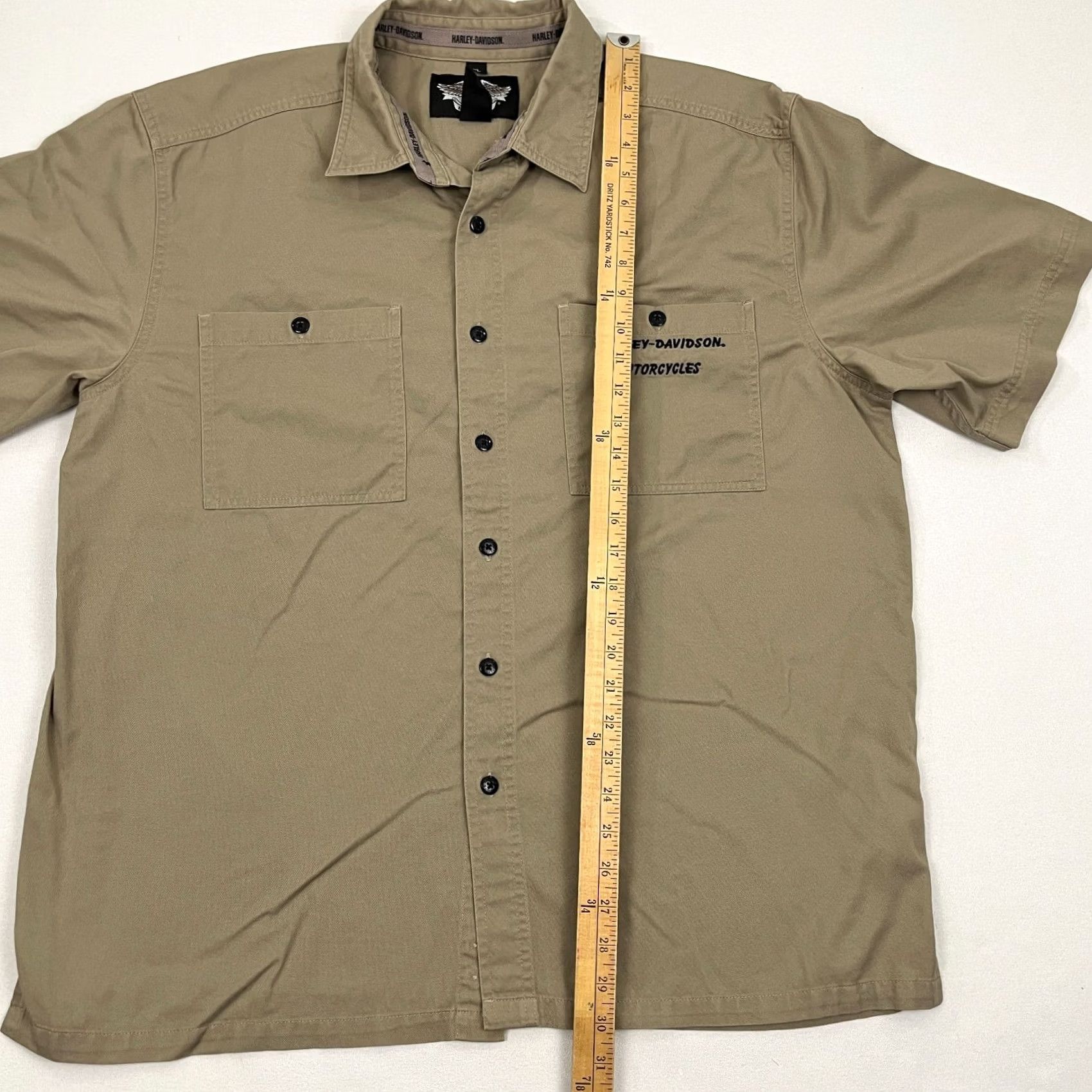 Harley Davidson VINTAGE Harley-Davidson Shirt Mens XL Brown Embroidered Motorcycle Biker Button Up Y2K Size US XL / EU 56 / 4 - 6 Thumbnail