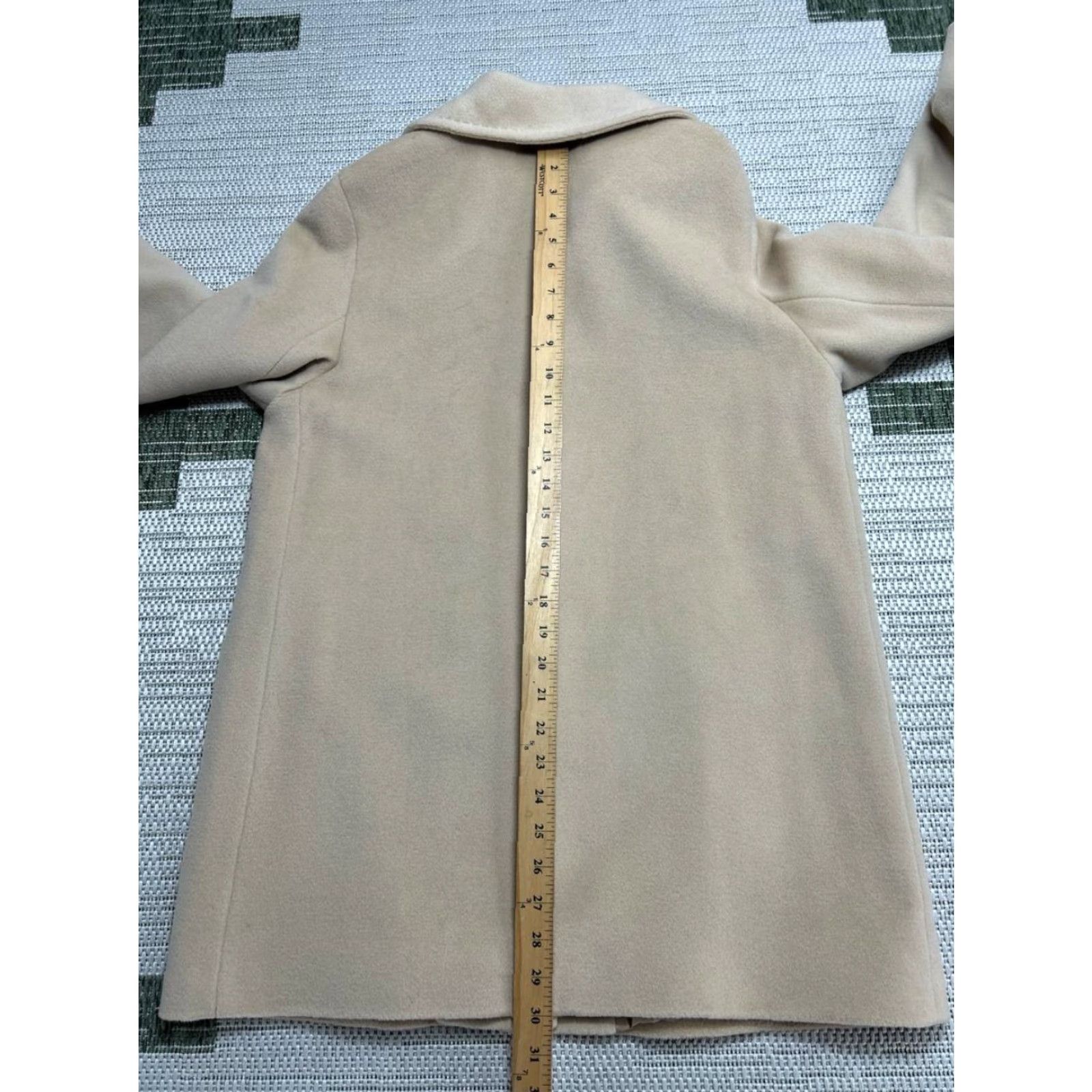 Cinzia Rocca Cinzia Rocca Coat Womens Car Coat Wool Beige 10 Single-Breasted Notch Lapel Pockets Button Casual Winter Fall Spring Regular Modern Vintage: No Size L / US 10 / IT 46 - 4 Thumbnail