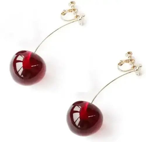 Jewelry Resin Cherry Eareing Size ONE SIZE - 1 Thumbnail