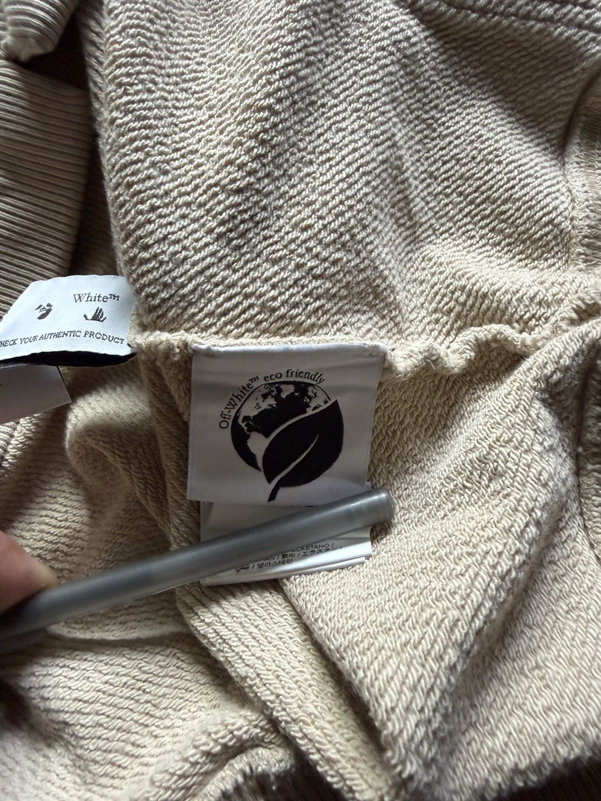 Off-White Off-White Beige Graphic Hoodie & Sweatpants Set Size US 34 / EU 50 - 11 Thumbnail