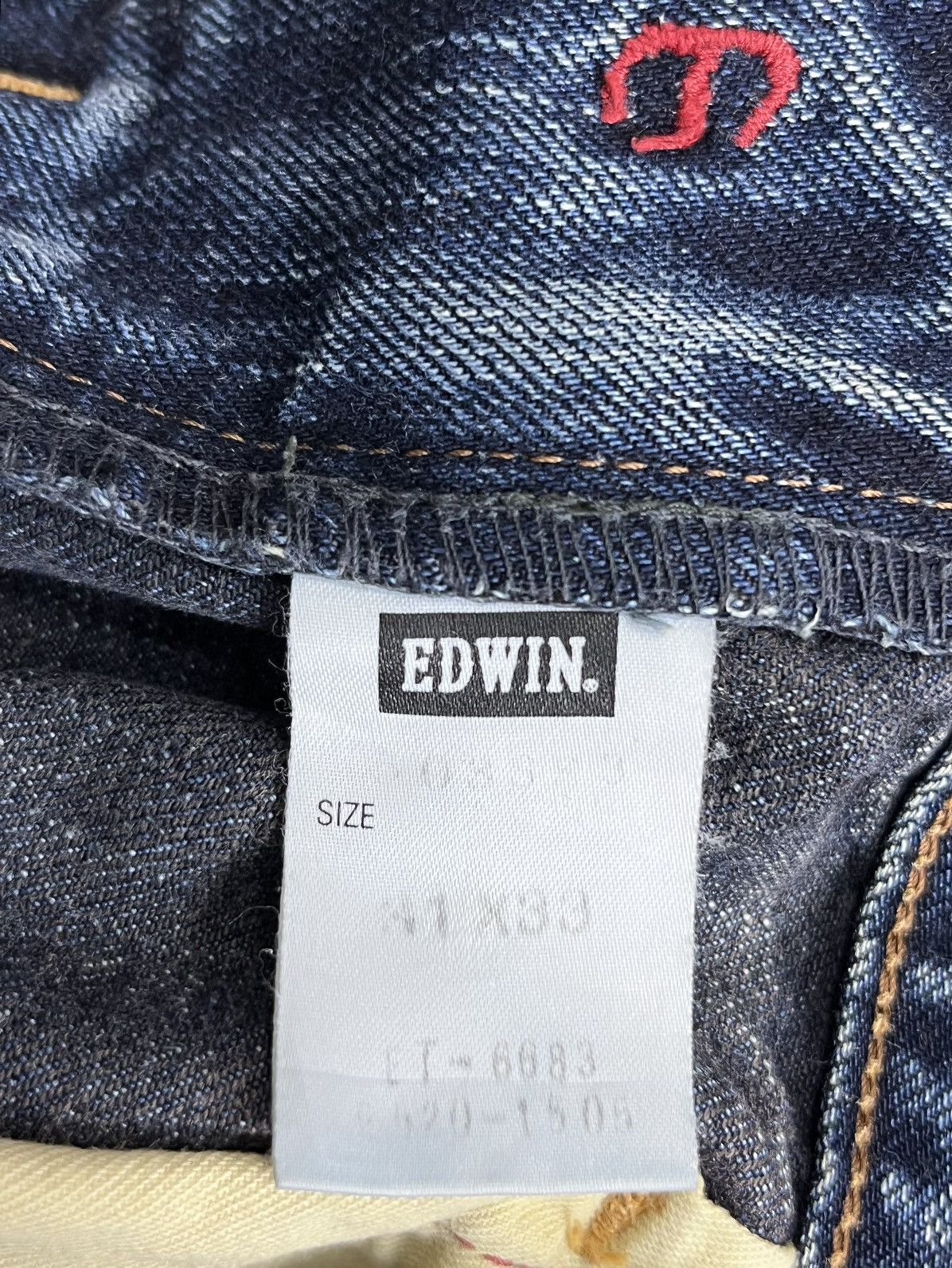 Edwin 🔥Vintage Aging Patina Distressed Denim Süper Flare Jeans Size US 31 - 20 Thumbnail
