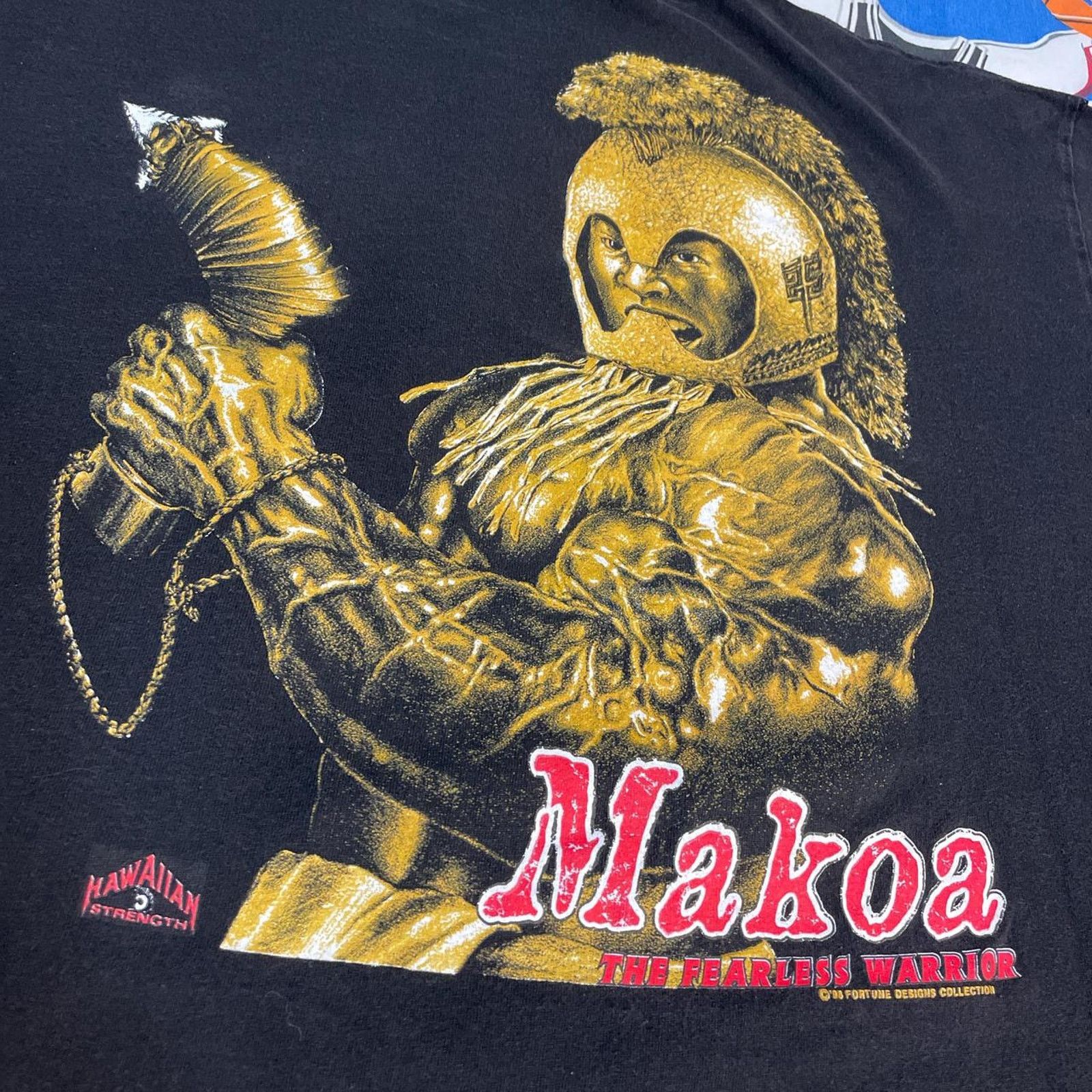 Vintage Vintage 1998 Makoa Hawaiian Strength Warrior Hawaii Tee Size US XL / EU 56 / 4 - 4 Thumbnail