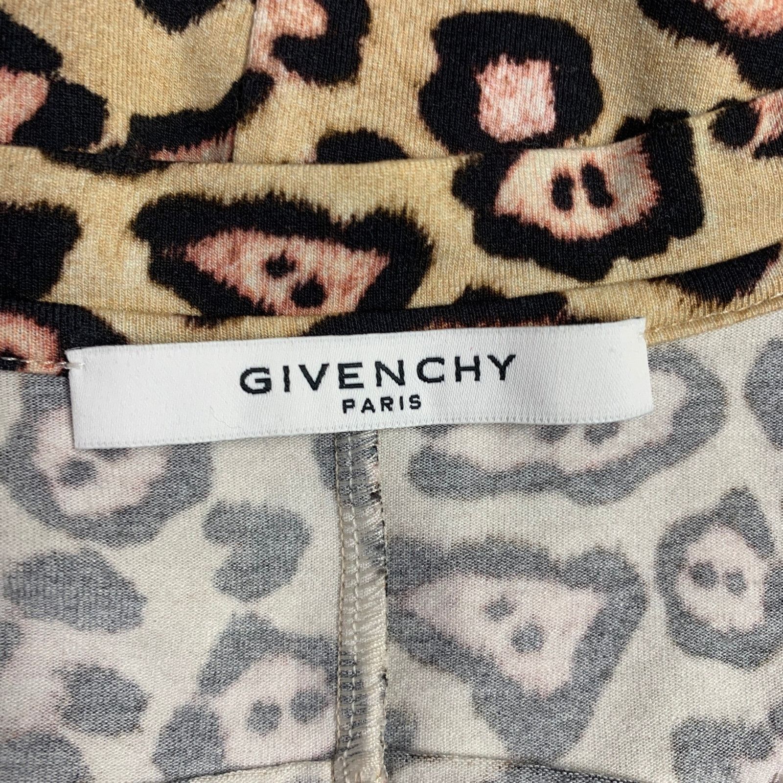Givenchy GIVENCHY Beige Brown Viscose Animal Print V-Neck Casual Top Size S / US 4 / IT 40 - 4 Thumbnail