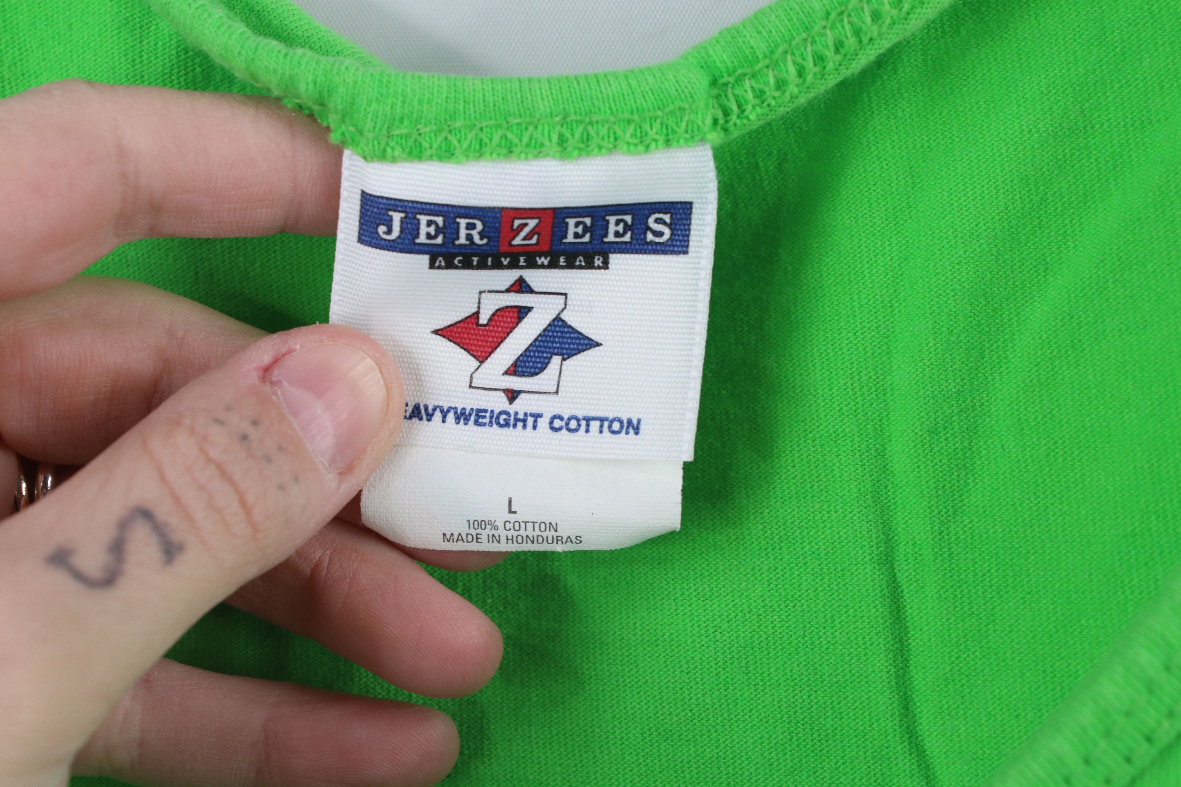 Vintage Vintage 90s Streetwear Tank Top T-Shirt Lime Green Cotton Size US L / EU 52-54 / 3 - 6 Thumbnail