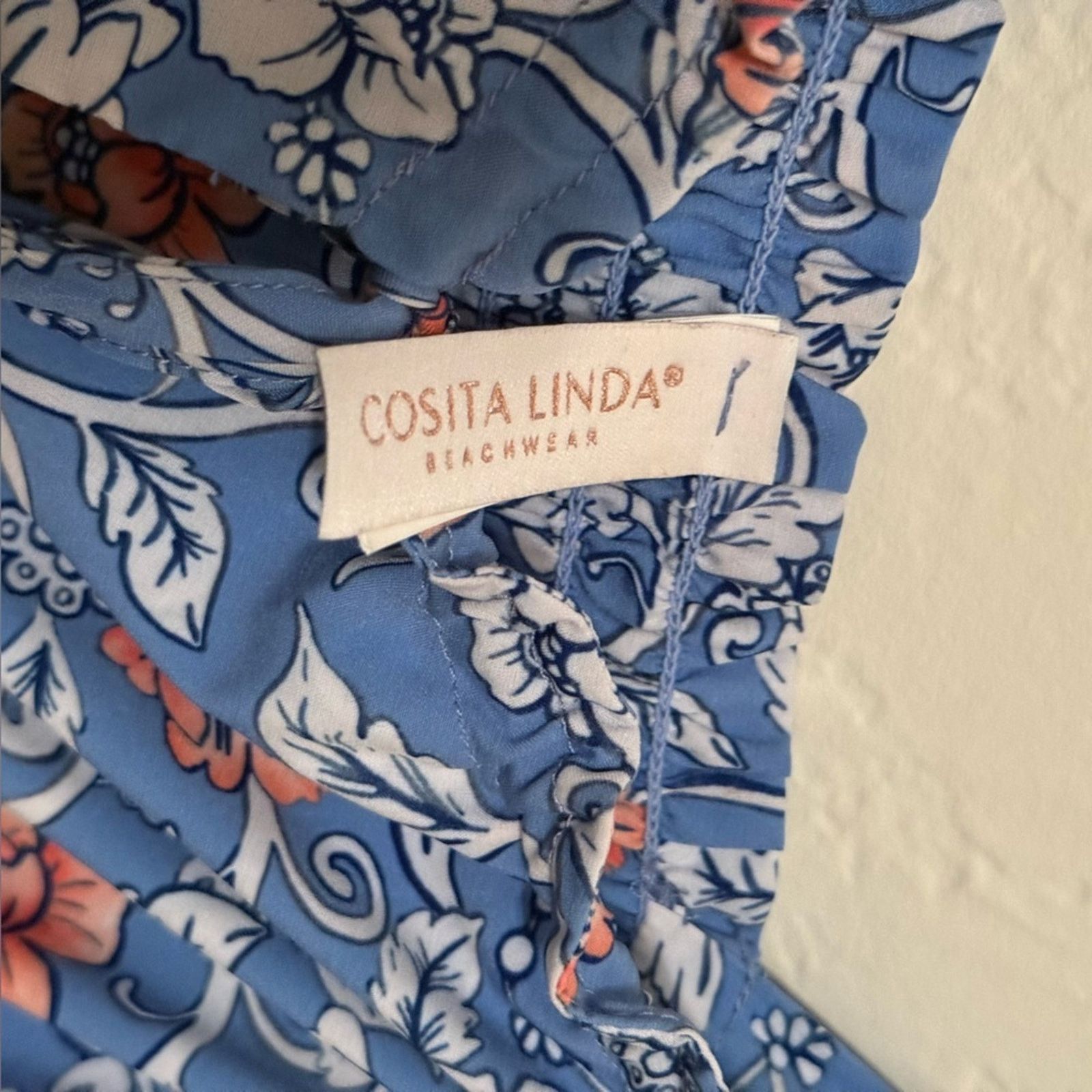 & Other Stories Cosita Linda Floral Blue Short Dress, Size M Retail P $190 Size M / US 6-8 / IT 42-44 - 6 Thumbnail