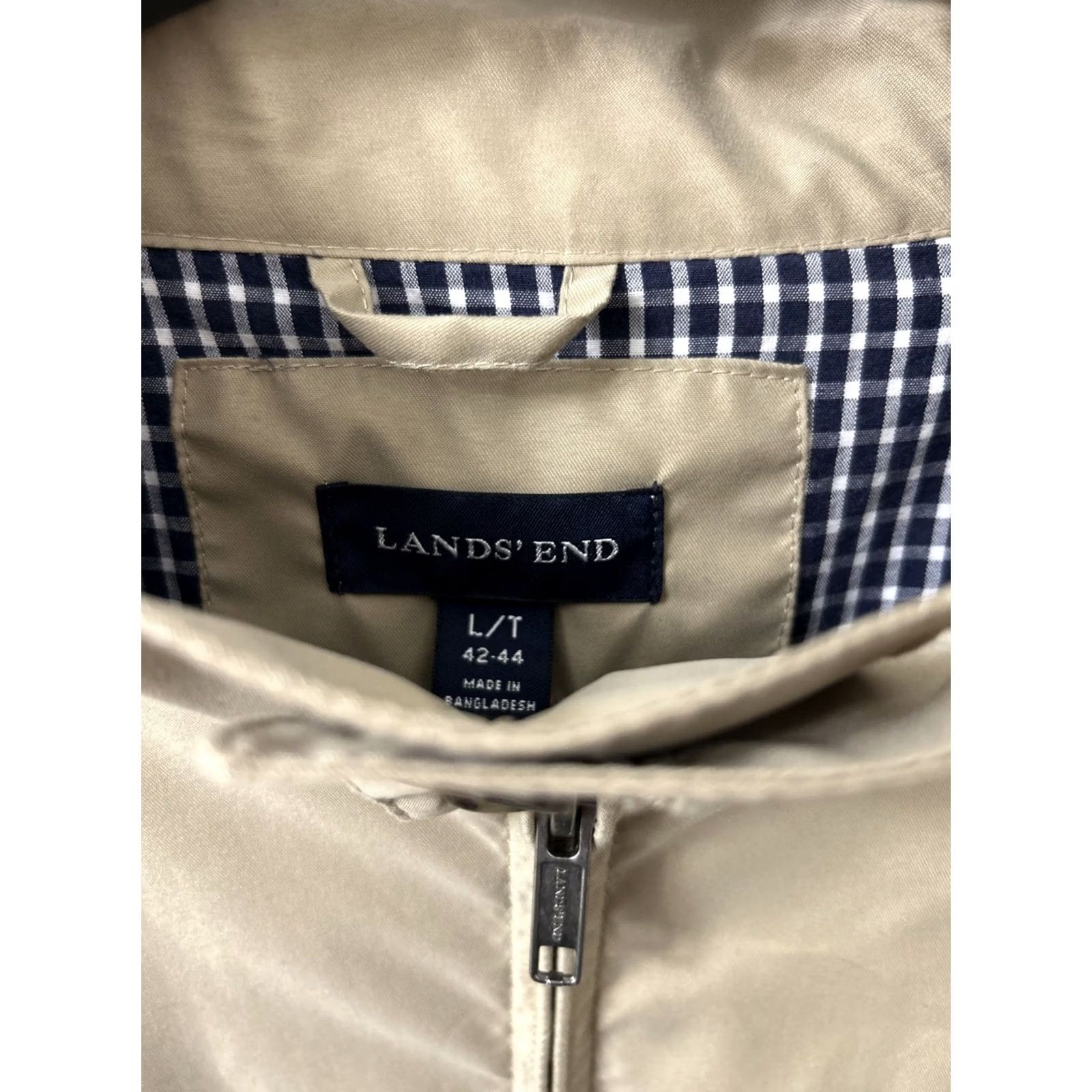 Lands' End Lands' End Jacket Bomber Coat Mens L Tan Plaid Lined Full Zip Field Barn Workwear Casual Size US L / EU 52-54 / 3 - 5 Thumbnail