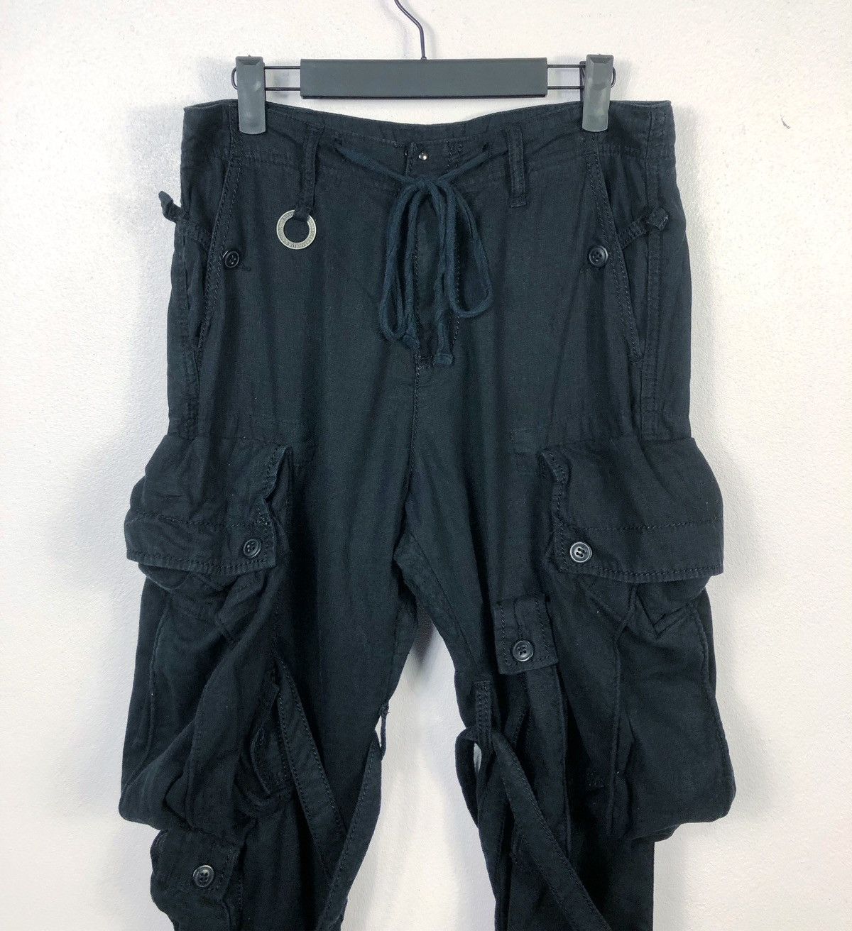 BUFFALO BOBS Rare Buffalo Bobs Noir Punk Bondage Cargo Pants Size US 30 / EU 46 - 2 Thumbnail