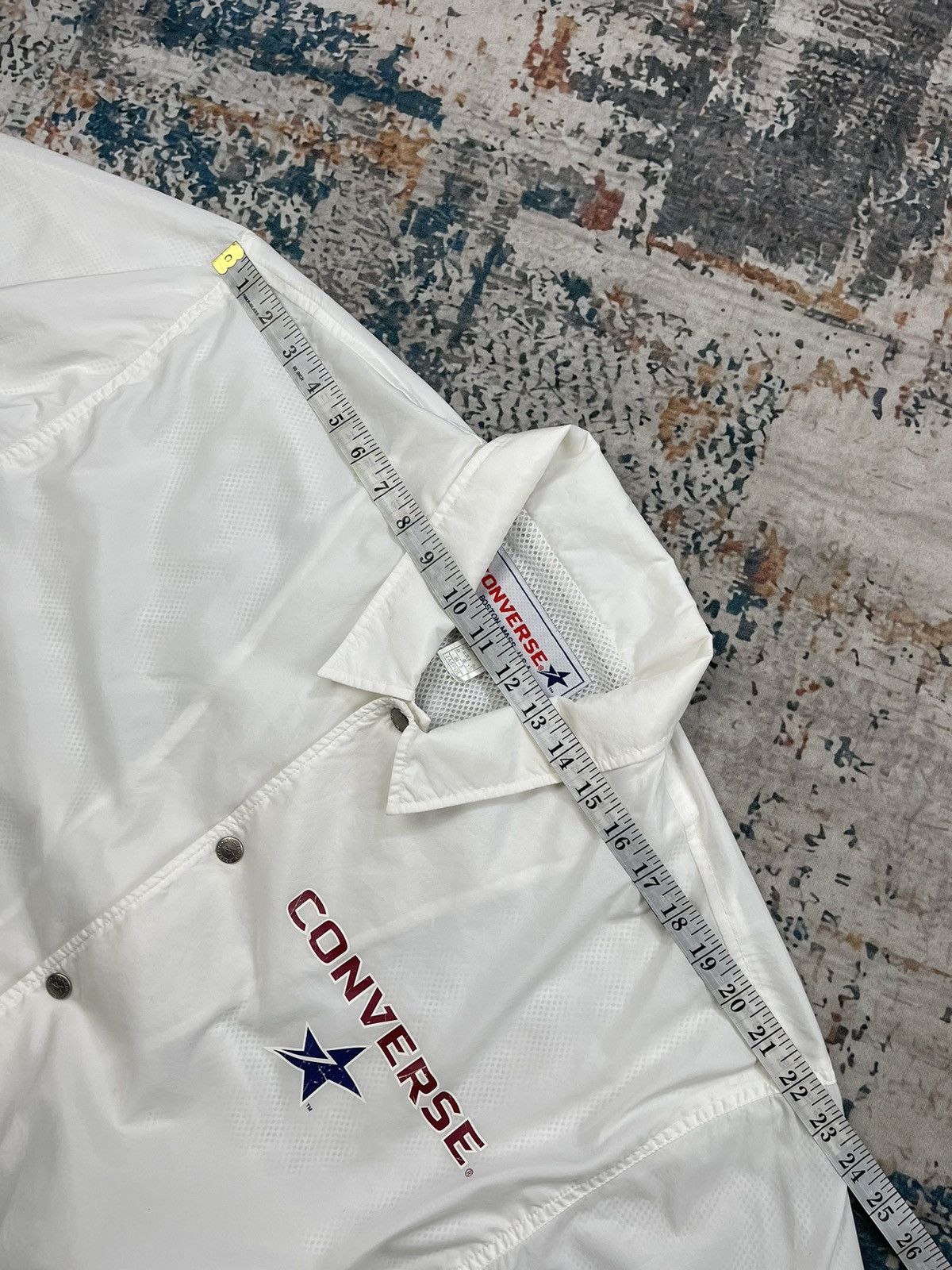 Converse Vintage Converse Side Chest Logo Button Up Coach Jackets Size US L / EU 52-54 / 3 - 11 Thumbnail