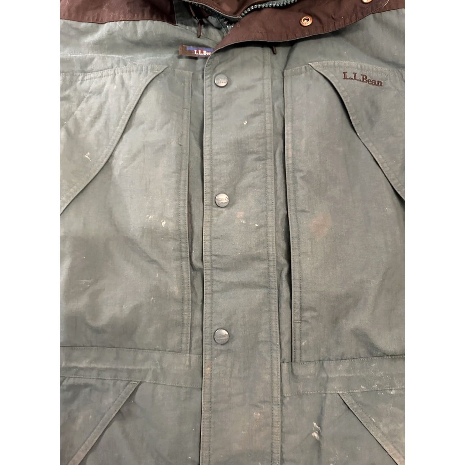 Vintage L.L. Bean Jacket Coat Men's Medium Green Full Zip Classic 90s Size US M / EU 48-50 / 2 - 5 Thumbnail