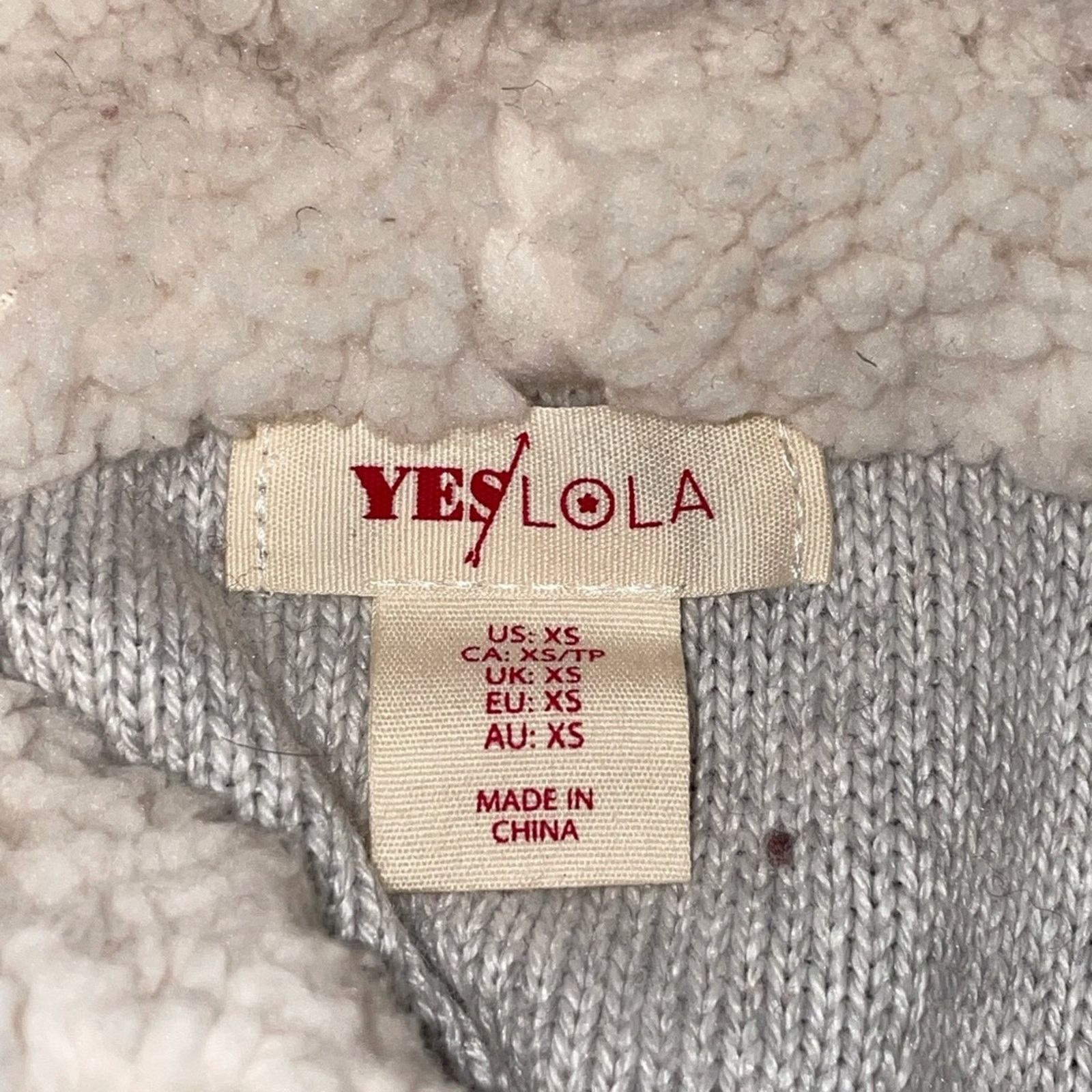 Other Yes Lola Gray Pullover Sherpa Hoodie Size XS Size XS / US 0-2 / IT 36-38 - 3 Thumbnail