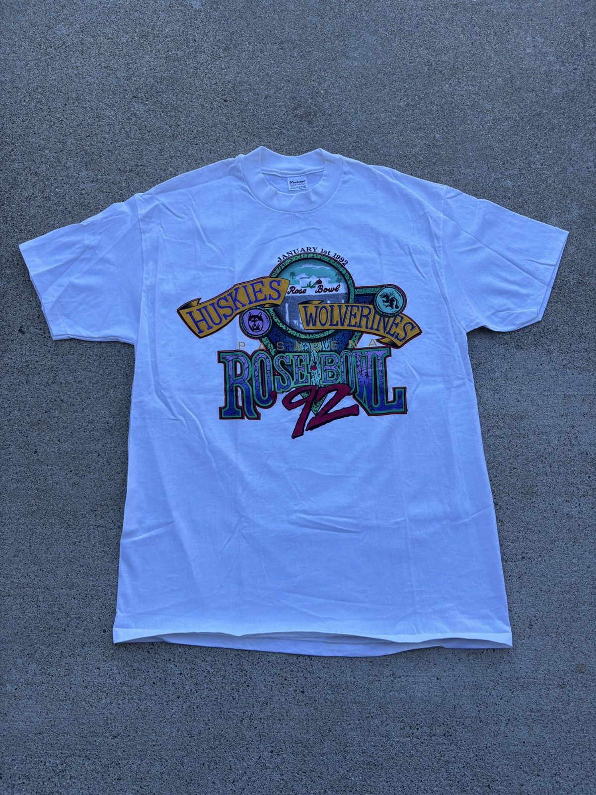 NCAA Vintage 1992 Stedman “Pasadena Rosebowl” T-Shirt Size XL Size US XL / EU 56 / 4 - 1 Thumbnail
