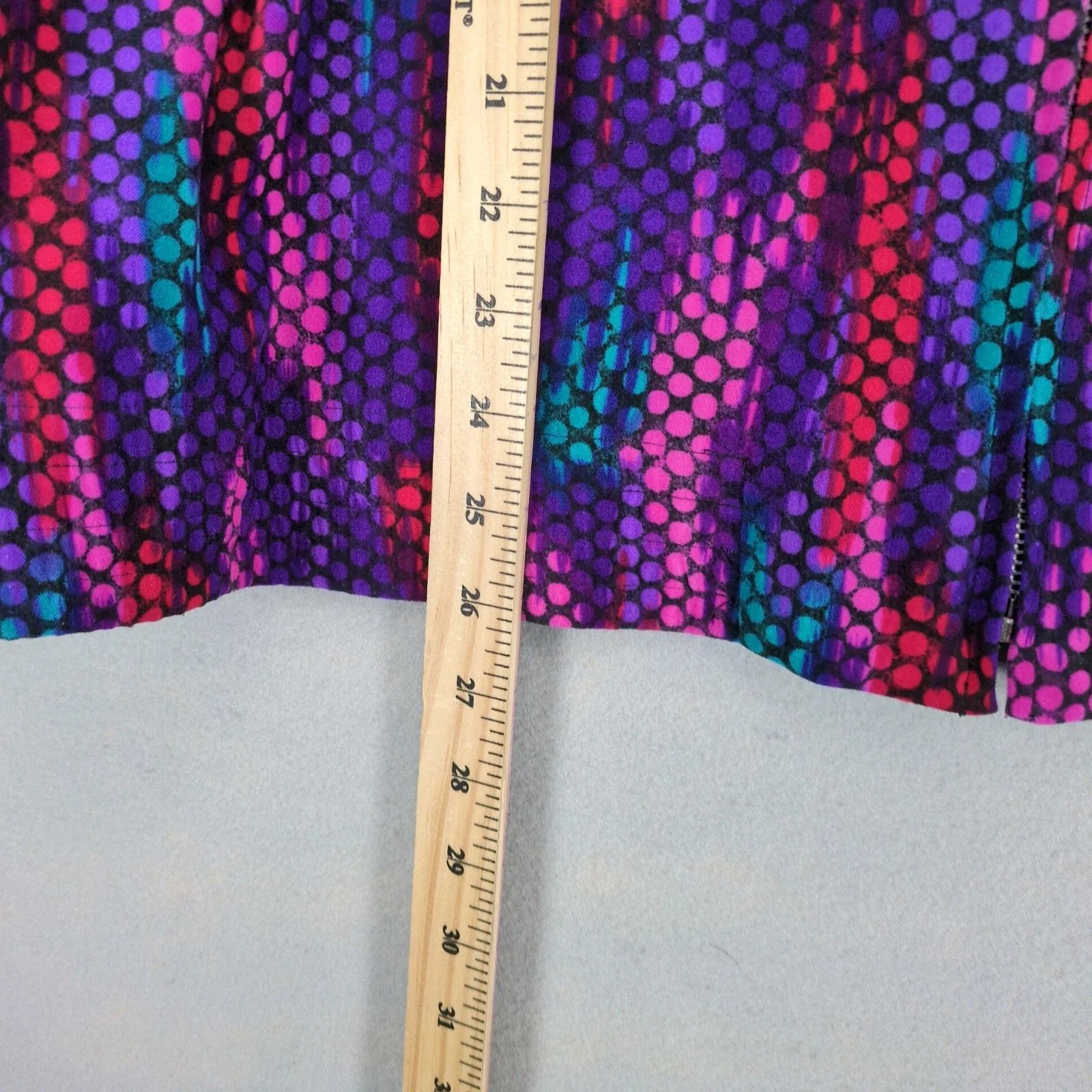 Vintage Leslie Fay Haberdashery Multi Dots Full-Zip 90s Jacket Sz 14 Size XL / US 12-14 / IT 48-50 - 7 Thumbnail