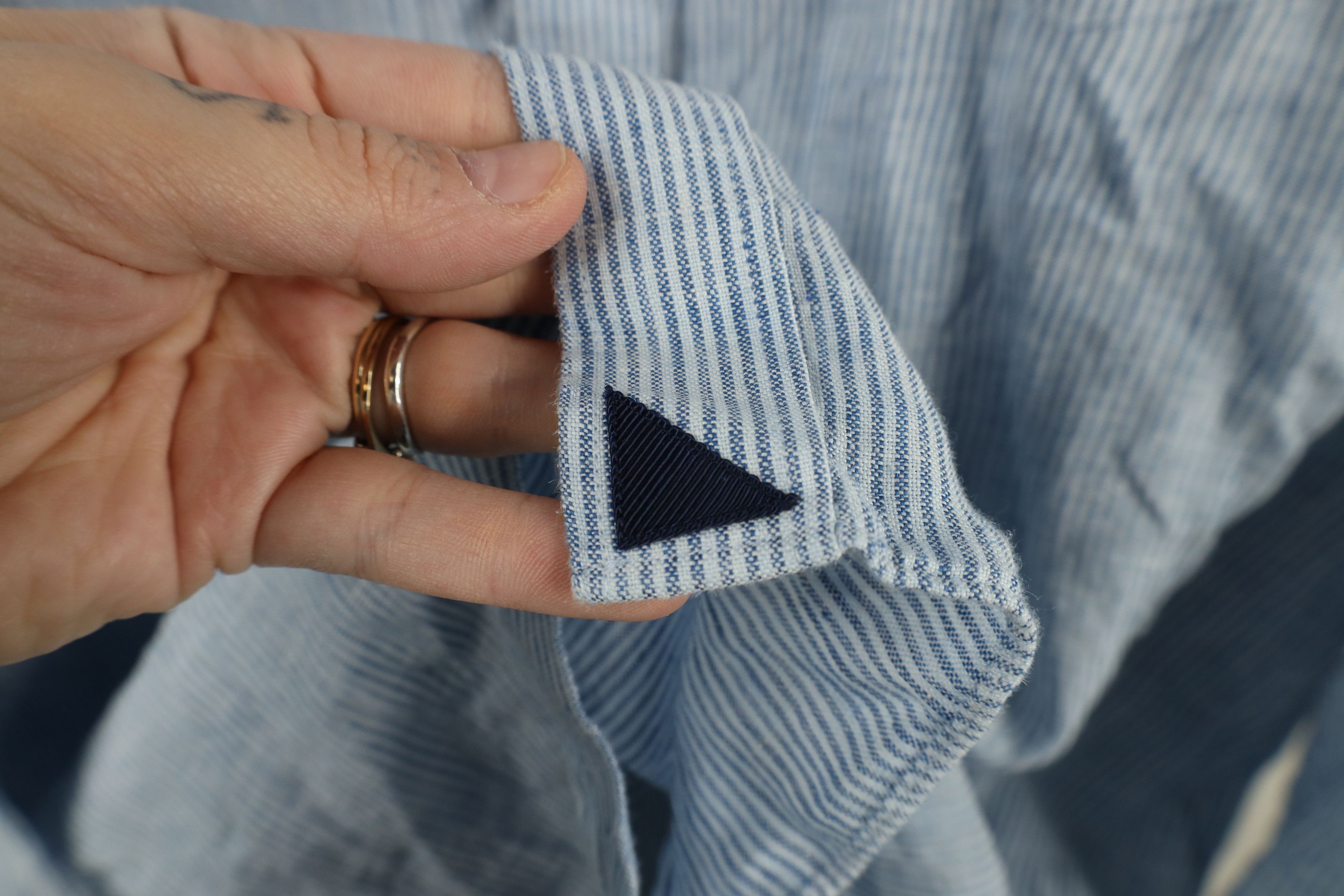 UNTUCKit × Vintage Untuckit Resistant Linen Striped Button Down Shirt Blue Size US XXL / EU 58 / 5 - 4 Thumbnail