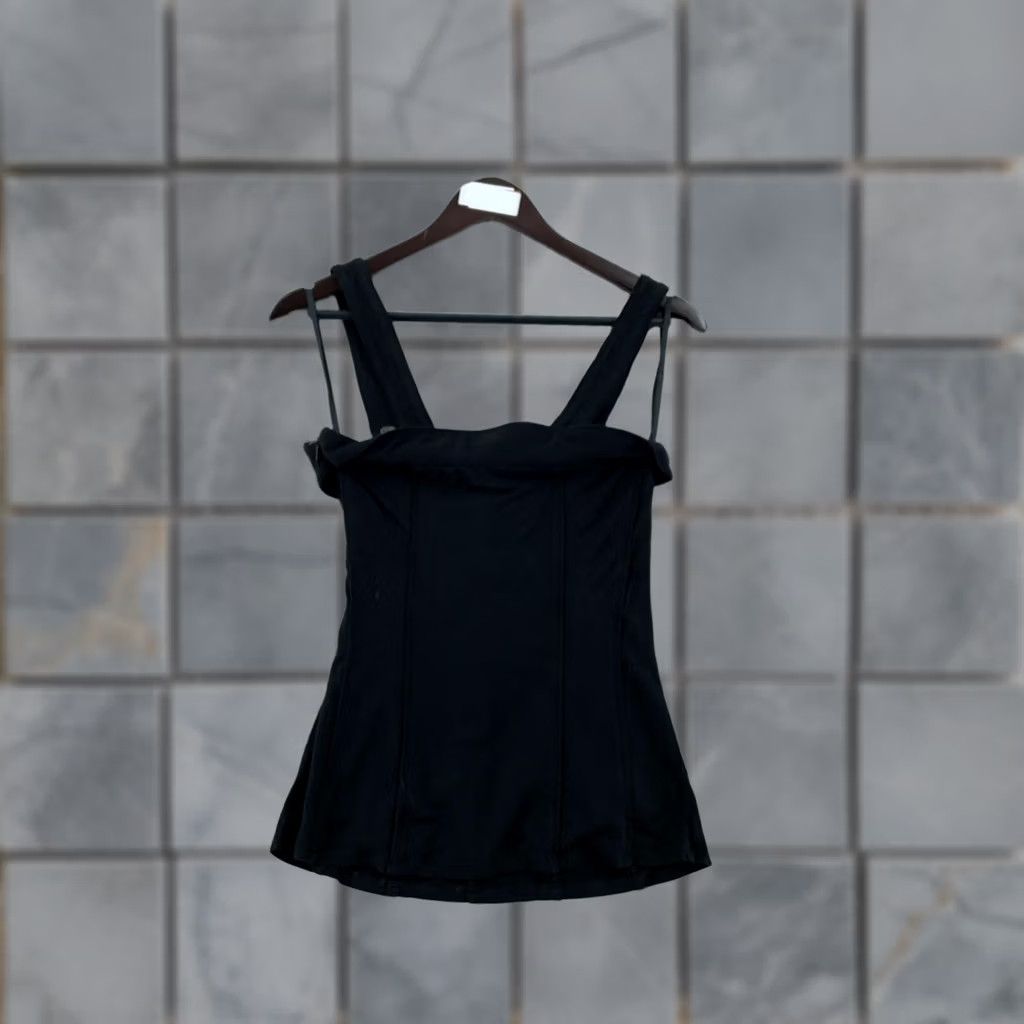 White House Black Market White House Black Market Tank Top 2XS Convertible Black Corset Bustier Back Zip Sleeveless Tank Womens Regular Black Size XXS / US 00 / IT 34 - 1 Thumbnail