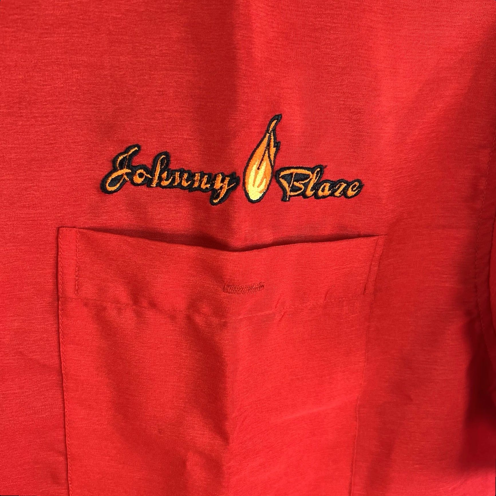 Vintage VINTAGE Johnny Blaze Button-Up Shirt Mens XL Red AOP Fire Y2K Graphic Print Embroidered Short Sleeve Casual Regular Fit Size US XL / EU 56 / 4 - 6 Thumbnail