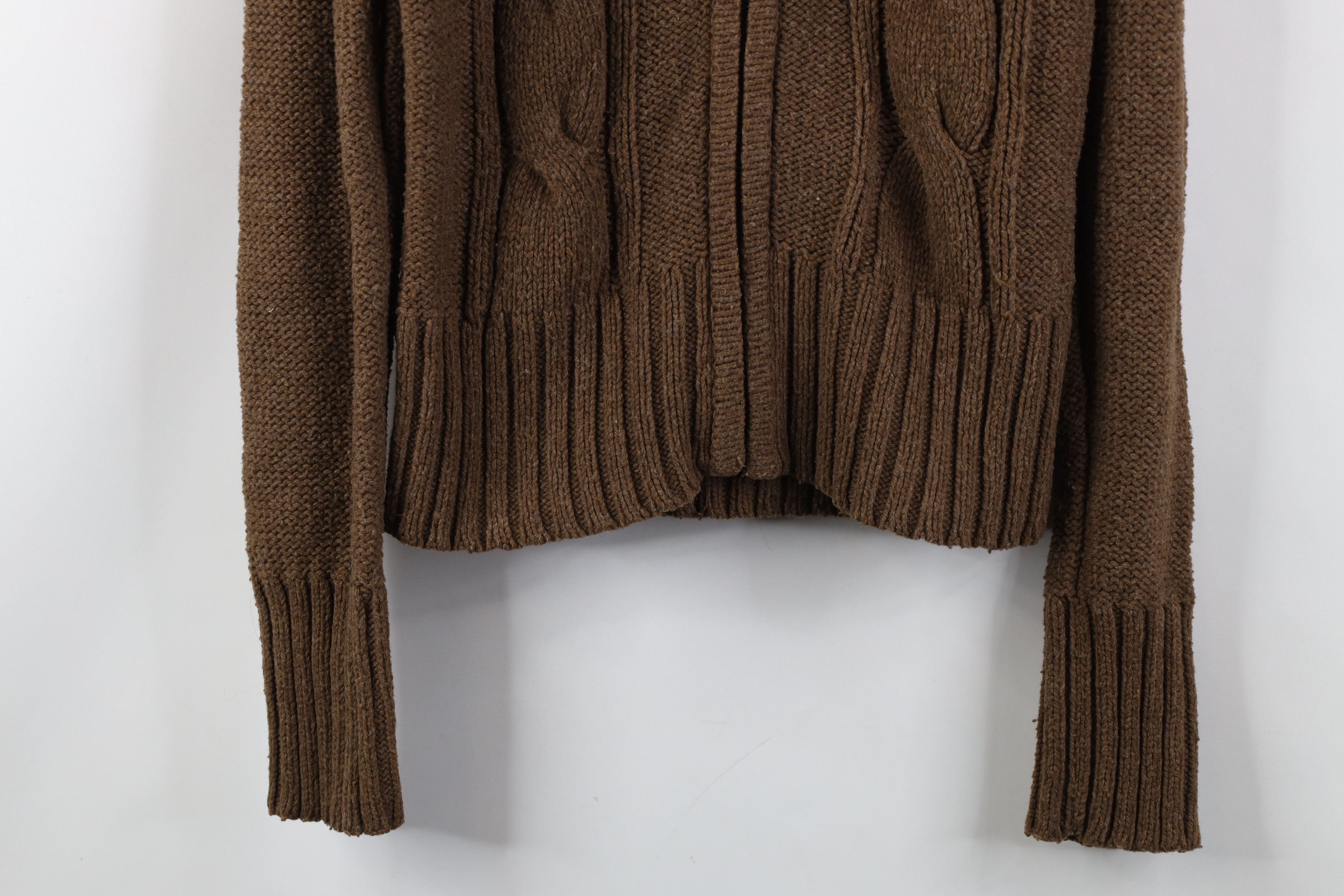 Vintage Vintage 90s Y2K Babydoll Blend Fisherman Cable Knit Sweater Size L / US 10 / IT 46 - 3 Thumbnail