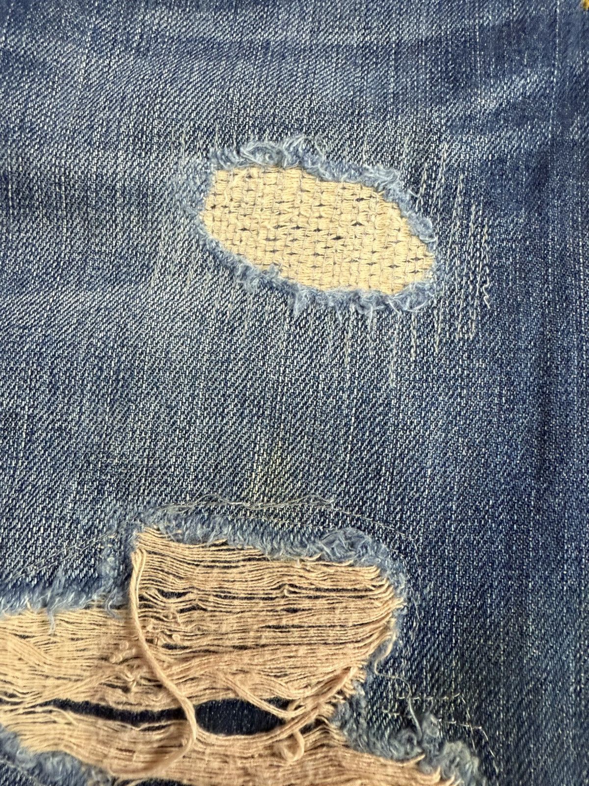 Fad Three × Japanese Brand The Stooge & Co Distressed Repaired Heavy Stitched Jeans Size US 30 / EU 46 - 10 Thumbnail