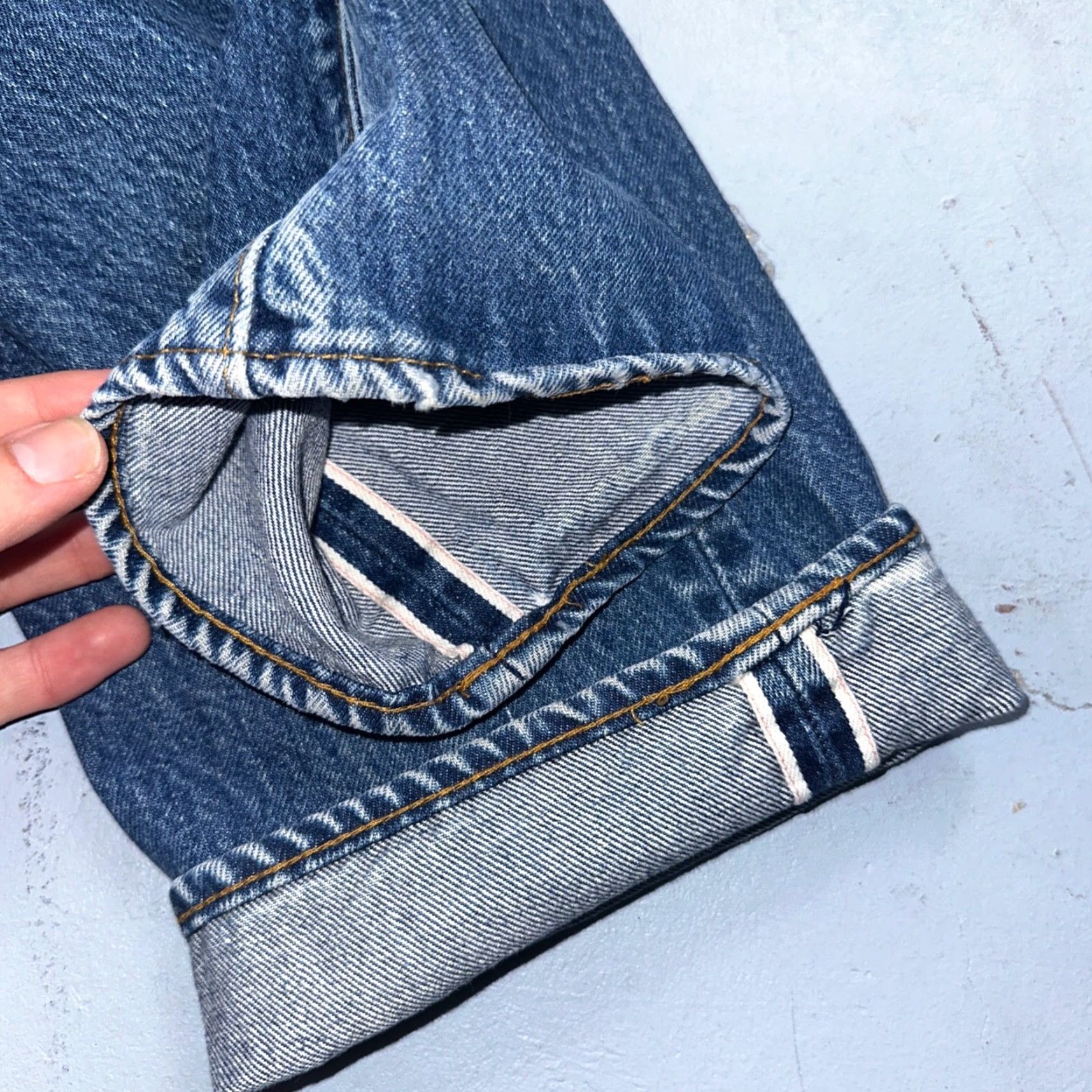 Levi's VINTAGE Levi's 501 XX Jeans - Levis 501 Vintage 80s Redline Selvedge USA Bleach Wash 30x34 Act 28x30 - Denim, Blue, Button Size US 30 / EU 46 - 3 Thumbnail