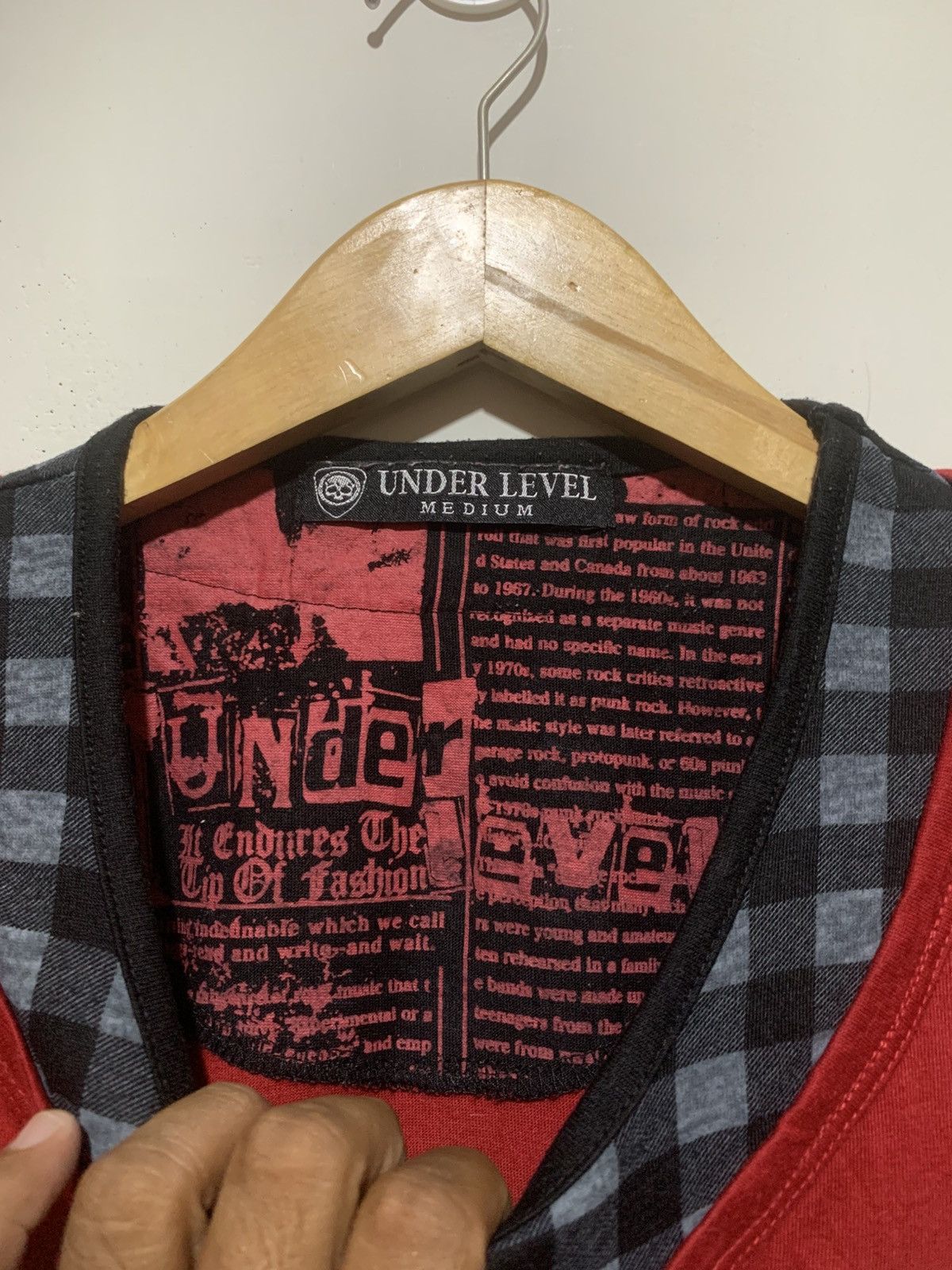 Japanese Brand Y2K Under Level Laced Double Layer Longsleeve Gothic Punk Size US M / EU 48-50 / 2 - 13 Thumbnail