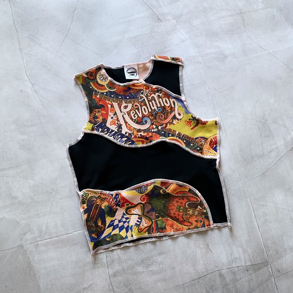 Hysteric Glamour Revolution Patchwork Hysteric Glamour Vibe Cute Tank Top Y2K Size S / US 4 / IT 40 - 1 Thumbnail