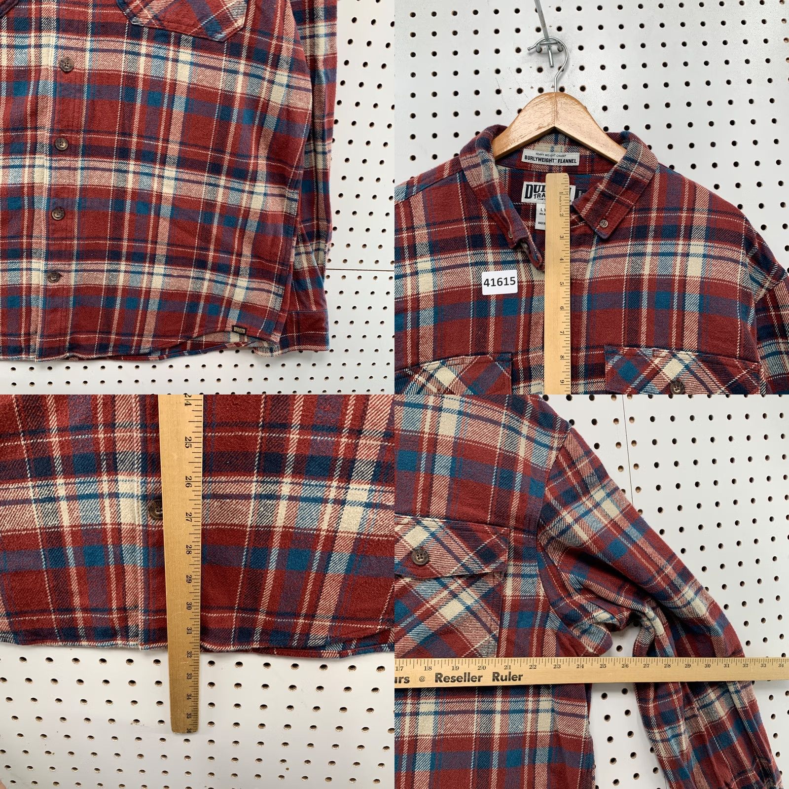 Vintage Duluth Shirt Mens LT Red Heavyweight Flannel Button Shacket Size US L / EU 52-54 / 3 - 9 Thumbnail