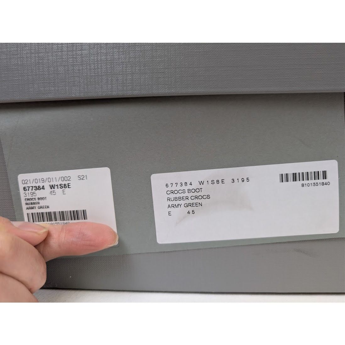 Balenciaga o1rshd1 Rubber Crocs Boot in Army Green Size US 12 / EU 45 - 17 Thumbnail