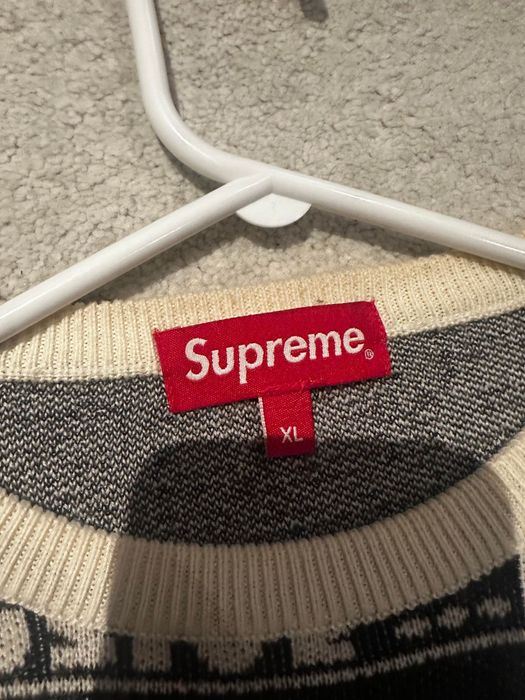 Supreme Supreme Newsprint Sweater | Grailed