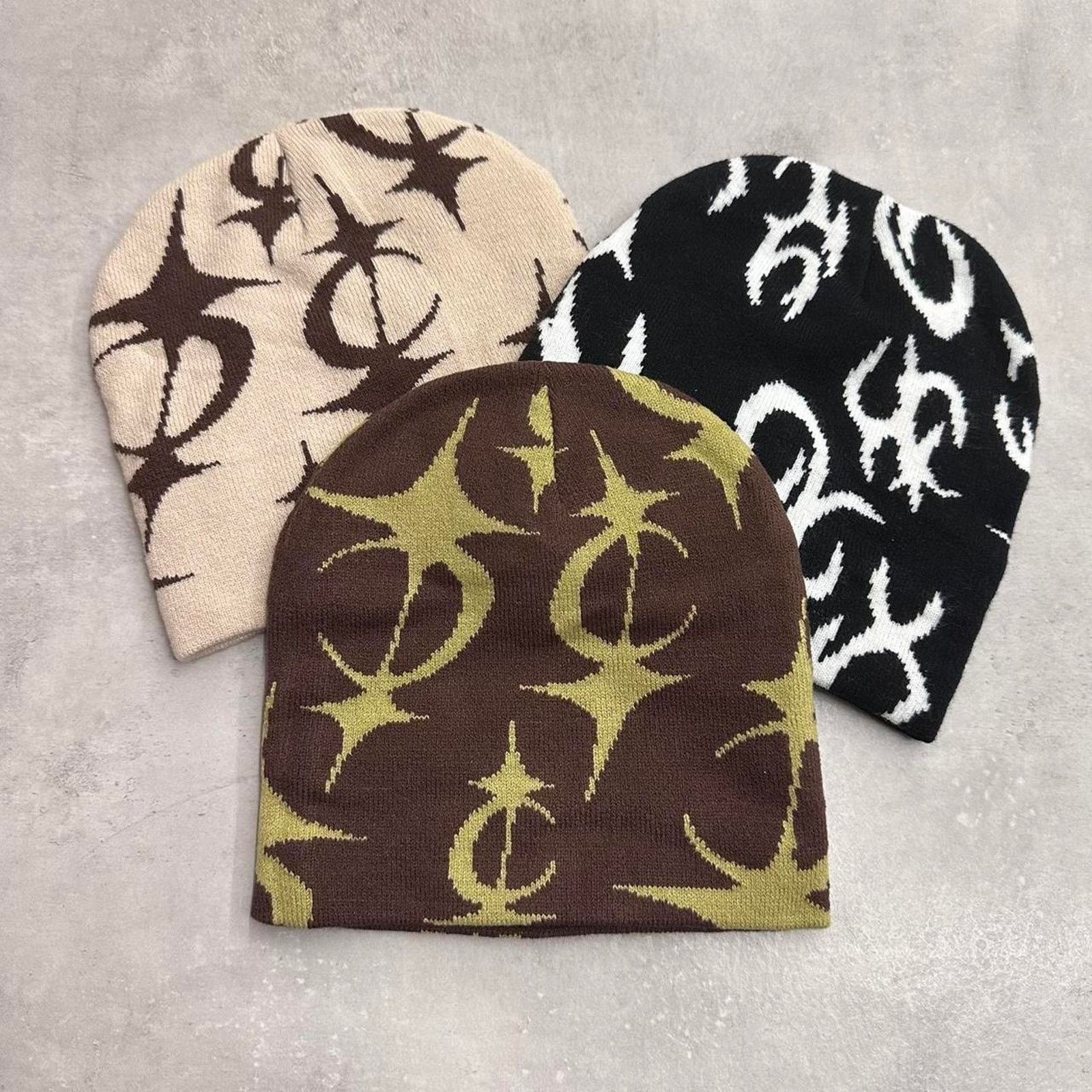 Other Black beanie with unique white Size ONE SIZE - 4 Thumbnail