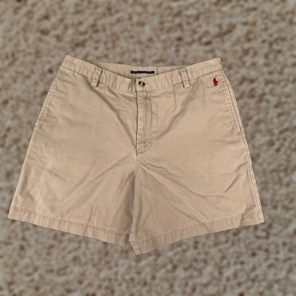 Polo Ralph Lauren Ralph Lauren Sport Shorts Women 12 Beige Chino Cotton Twill Knit Hike Camp 30x6 Size 34" / US 12 / IT 48 - 1 Thumbnail