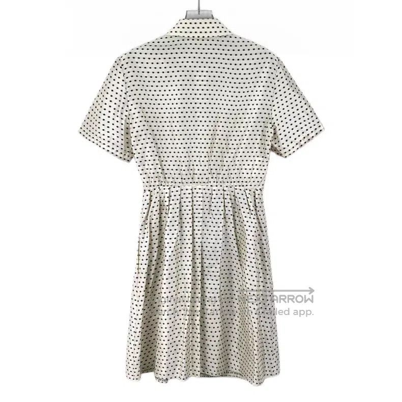 Dior Dior Beige polka dot full-print silk lapel single-breasted Size XXS / US 00 / IT 34 - 2 Thumbnail