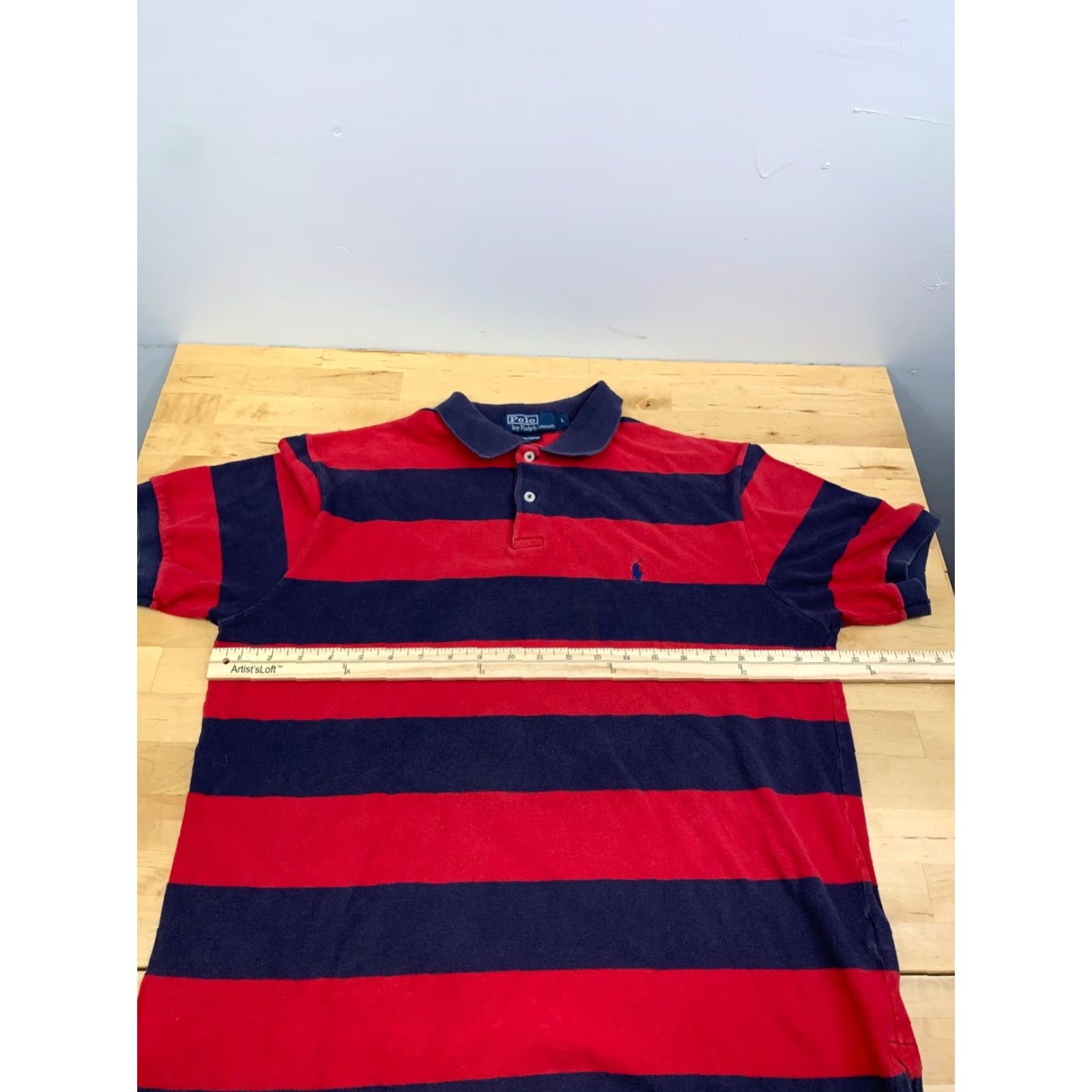 Polo Ralph Lauren Polo Ralph Lauren Polo Shirt Mens L Striped Short Sleeve Casual Multicolor Logo Classic Golf Spring Summer 100% Cotton Knit Regular Waist? Size US L / EU 52-54 / 3 - 4 Thumbnail