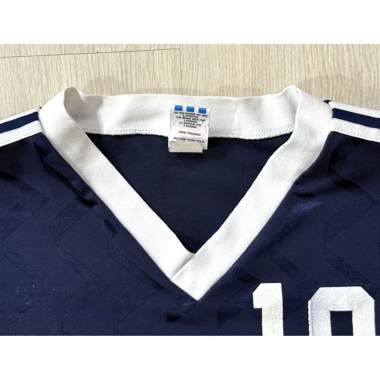 Adidas VINTAGE adidas Trikot Jersey Short Sleeve USA 80s Geometric Blue L Adult Mens/Unisex Size US L / EU 52-54 / 3 - 5 Thumbnail