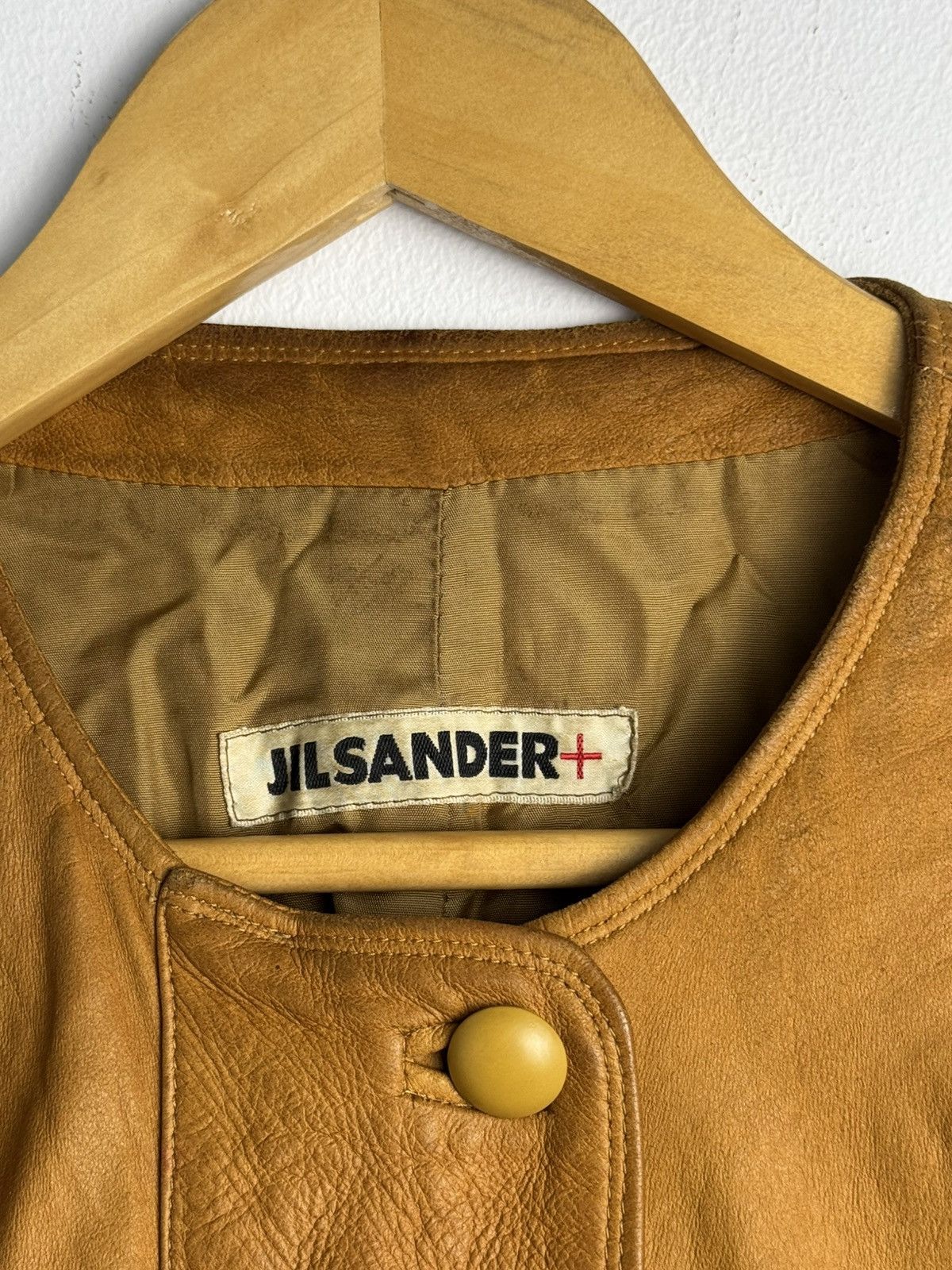 Jil Sander × Vintage Jil Sander Vintage 90’s Leather Jacket Brown Luxury Y2K Size S / US 4 / IT 40 - 11 Thumbnail