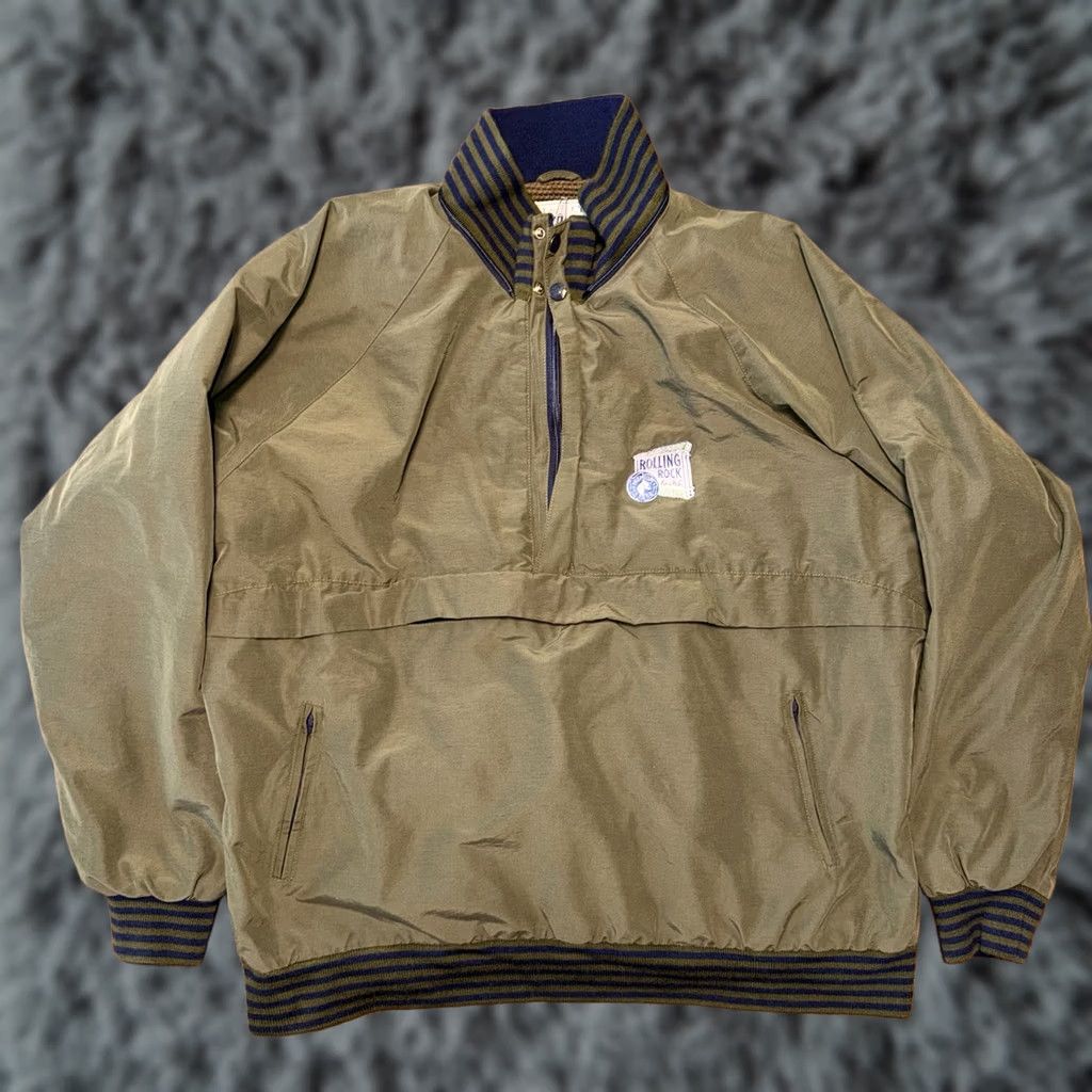 Izod VINTAGE Midwest IZOD Rolling Rock Jacket Mens L Green 1/4 Zip Size US L / EU 52-54 / 3 - 1 Thumbnail
