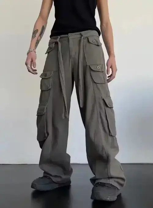 Japanese Brand Cargo Pants - Korean Streetwear Style Pants Size US 32 / EU 48 - 4 Thumbnail