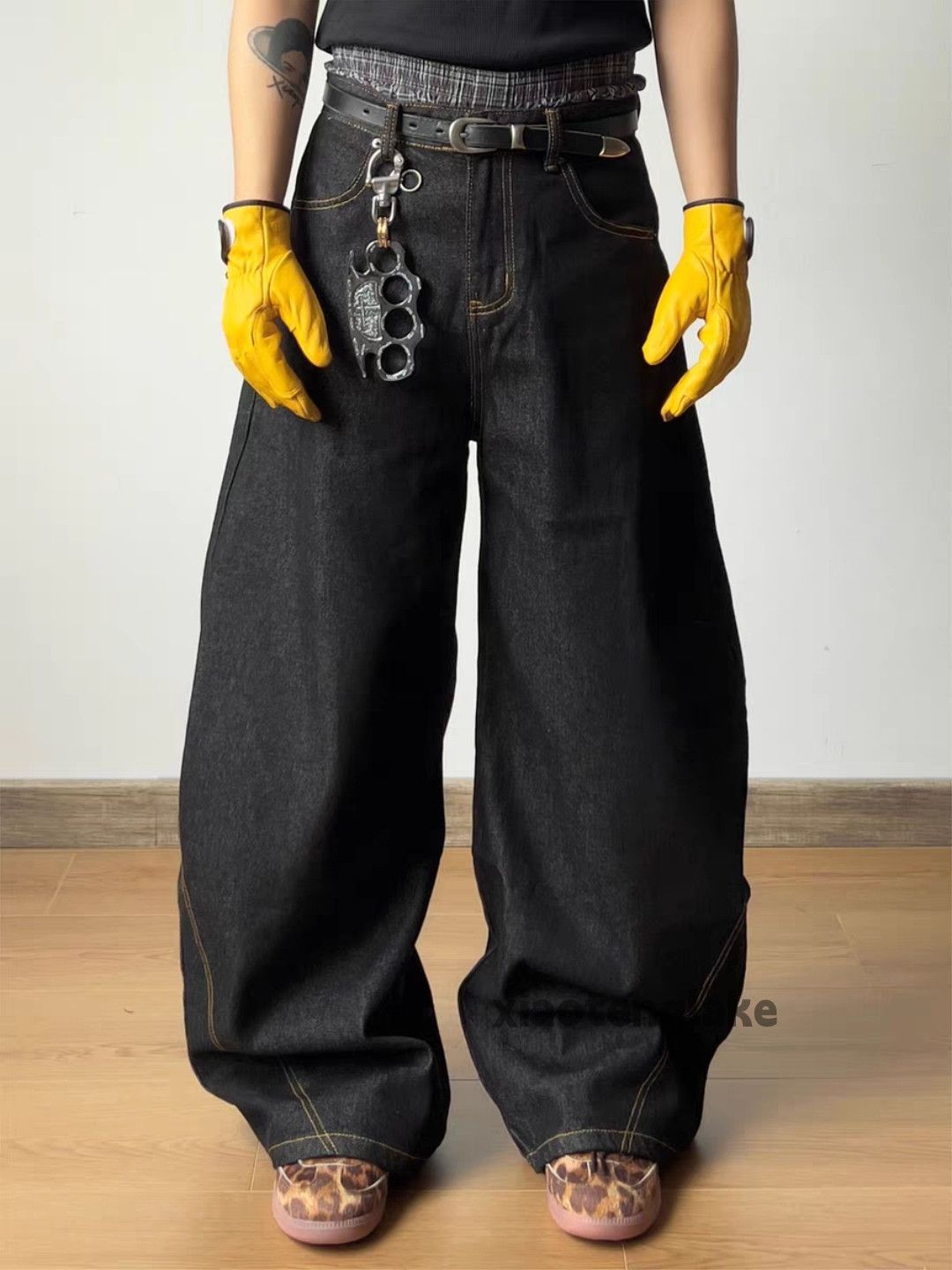 Jean xz utility vintage loose baggy flared wide Leg cargo jeans Size US 28 / EU 44 - 6 Thumbnail