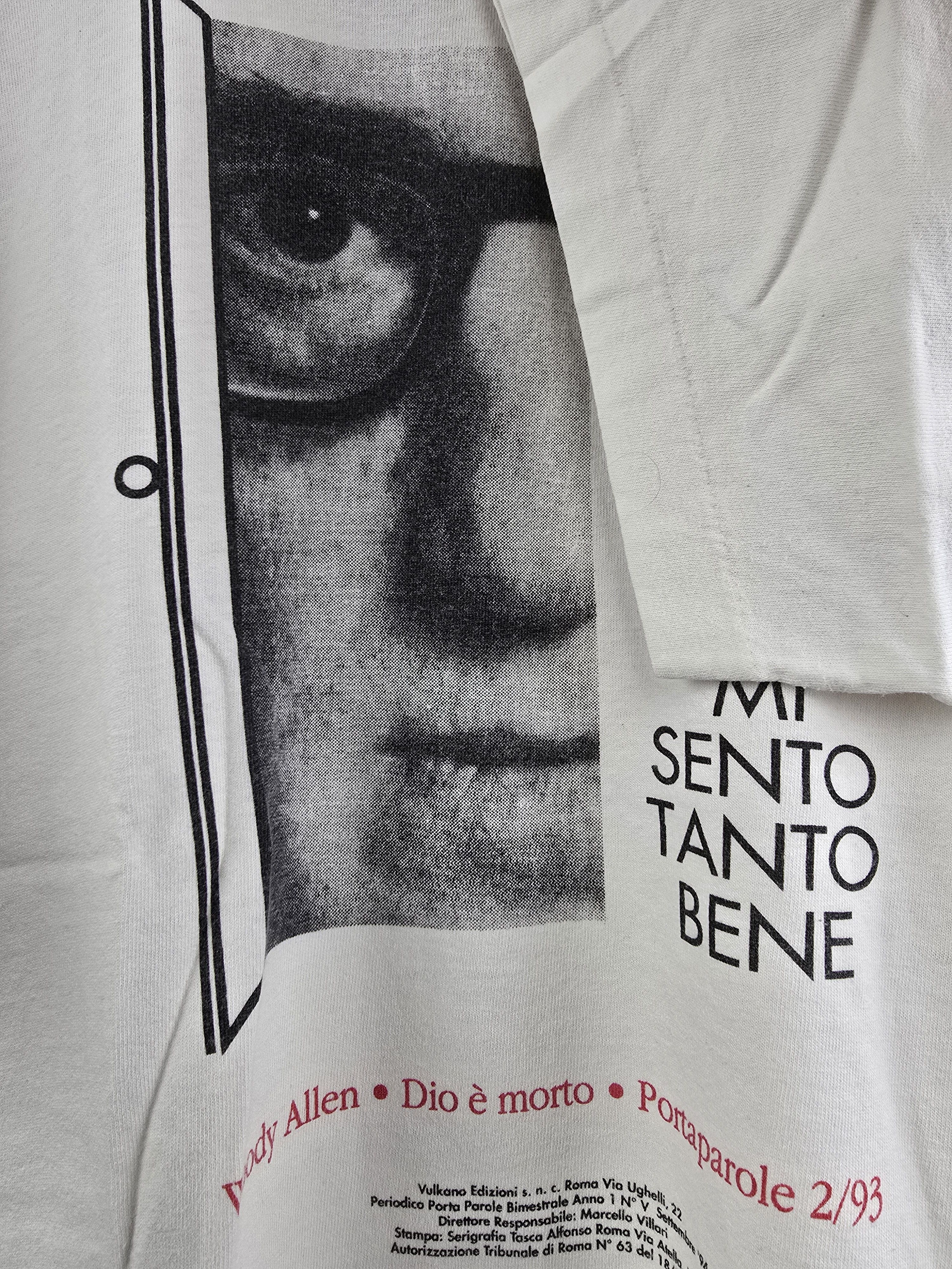 Vintage 90s Woody Allen Movie Tee XL 23.5" 28" Size US XL / EU 56 / 4 - 3 Thumbnail