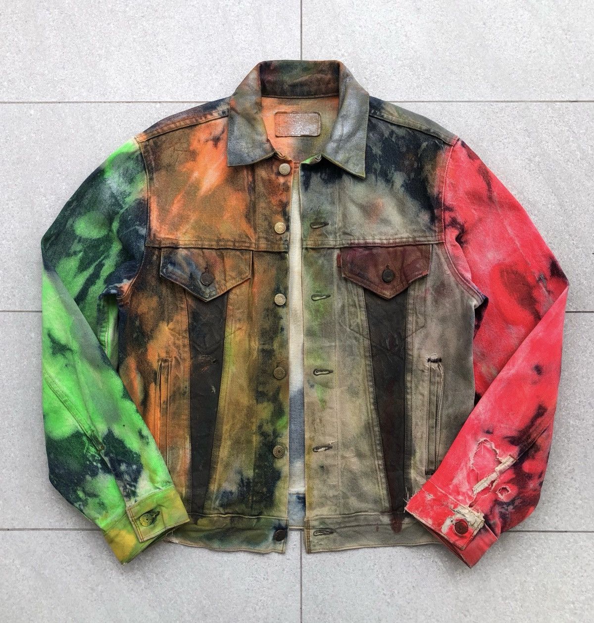 Levi's Vintage Clothing Vintage 80s Levis Custom Painted Distressed Denim Jacket 🇺🇸 Size US M / EU 48-50 / 2 - 3 Thumbnail
