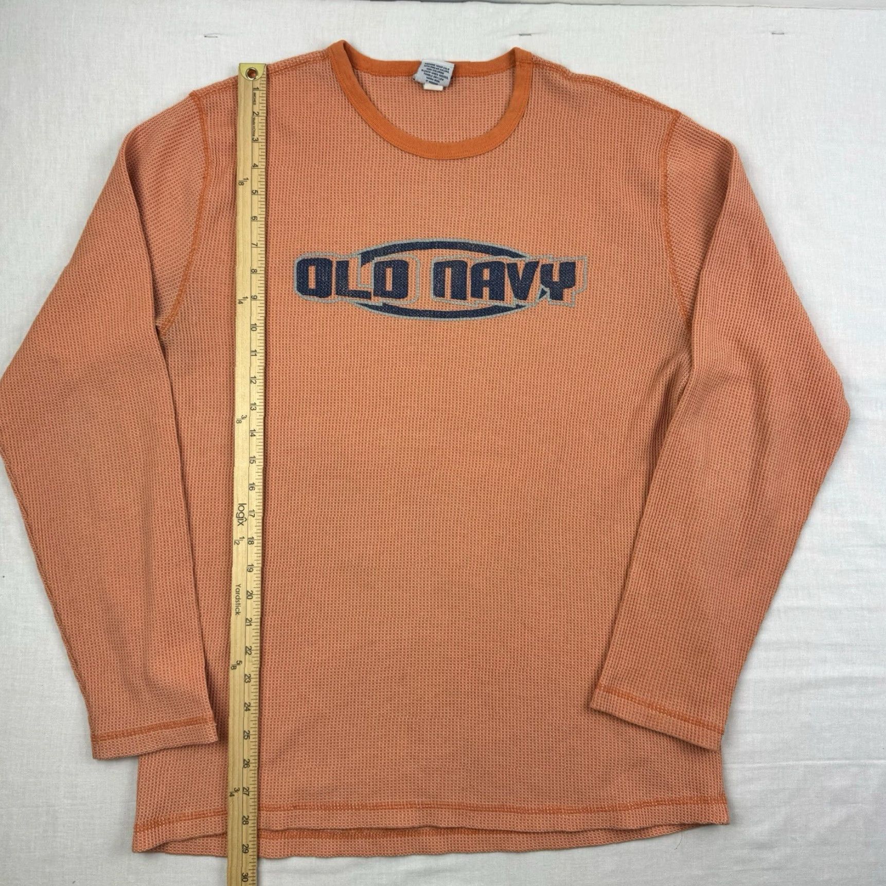 Old Navy VINTAGE Old Navy Thermal Shirt Men XL Orange Solid Grunge Hipster 90s Y2K Size US XL / EU 56 / 4 - 7 Thumbnail