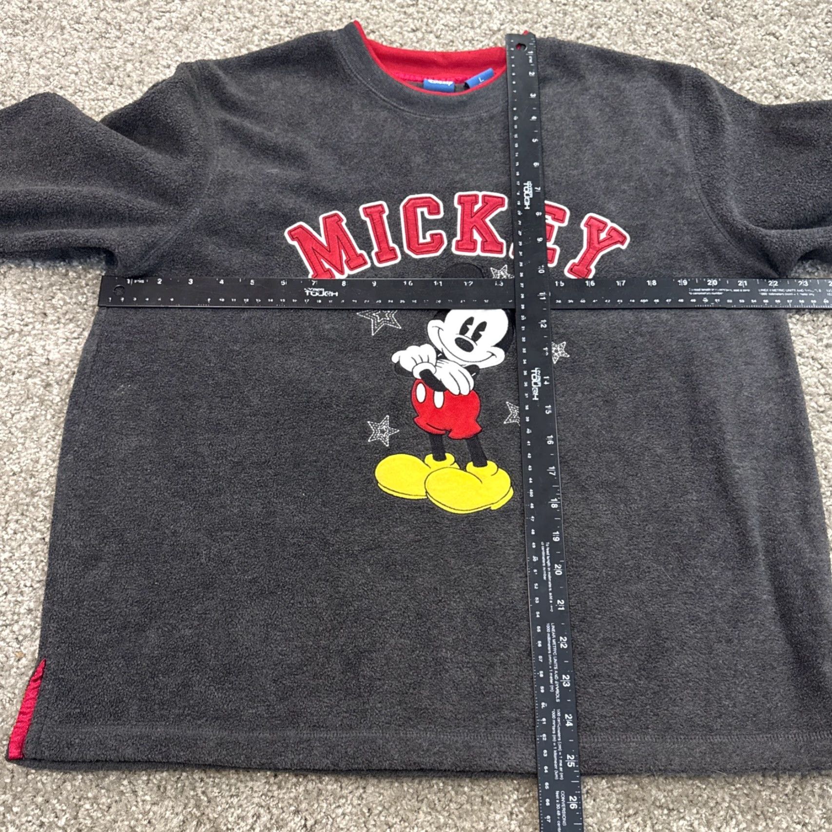 Disney VINTAGE 90s Mickey Mouse Embroidered Gray Fleece Disney Crewneck Sweatshirt L Womens Size L / US 10 / IT 46 - 5 Thumbnail