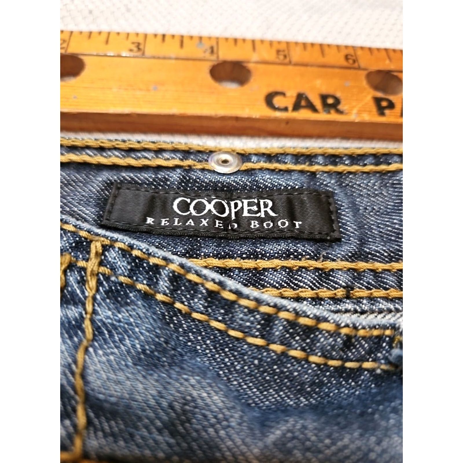 Affliction AFFLICTION Jeans Mens 34 Blue Cooper Relaxed Boot Hipster Made In USA Grunge Distressed Jeans Size US 34 / EU 50 - 6 Thumbnail