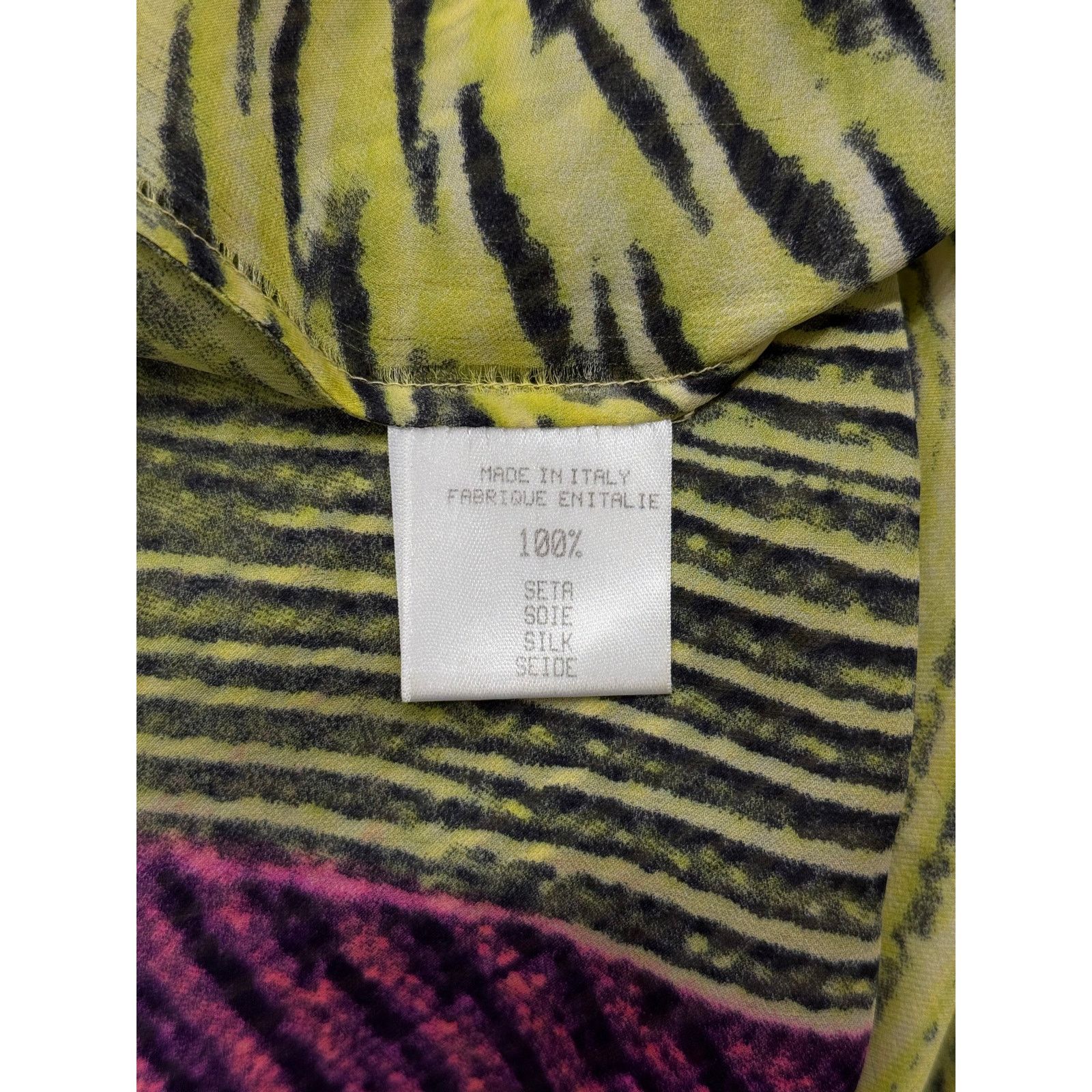 Roberto Cavalli S/S2001 Roberto Cavalli psychedelic illusion blouse dress Size S / US 4 / IT 40 - 11 Thumbnail